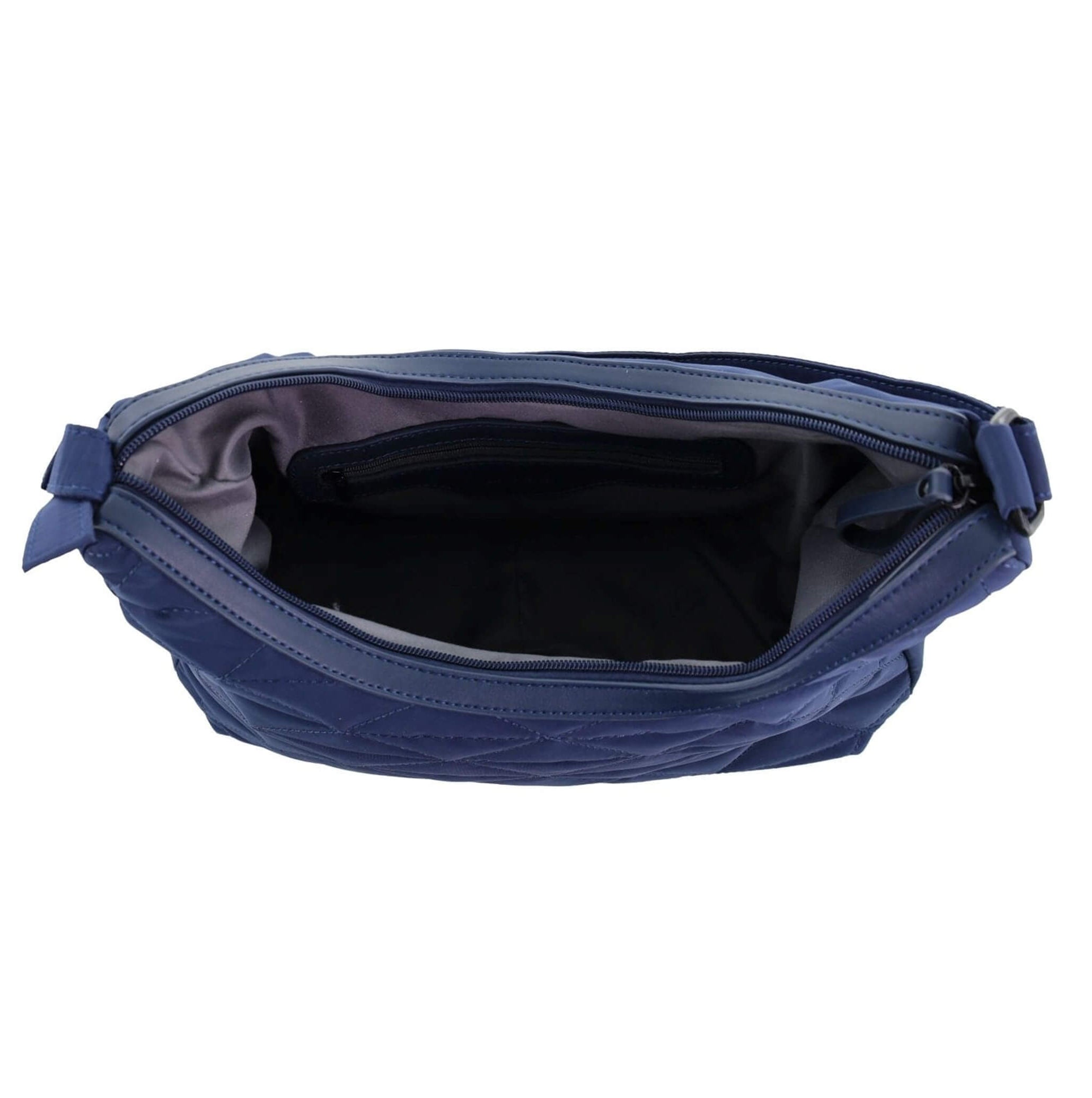 Pierre Cardin Ladies Nylon Quilted Hobo Bag in Navy