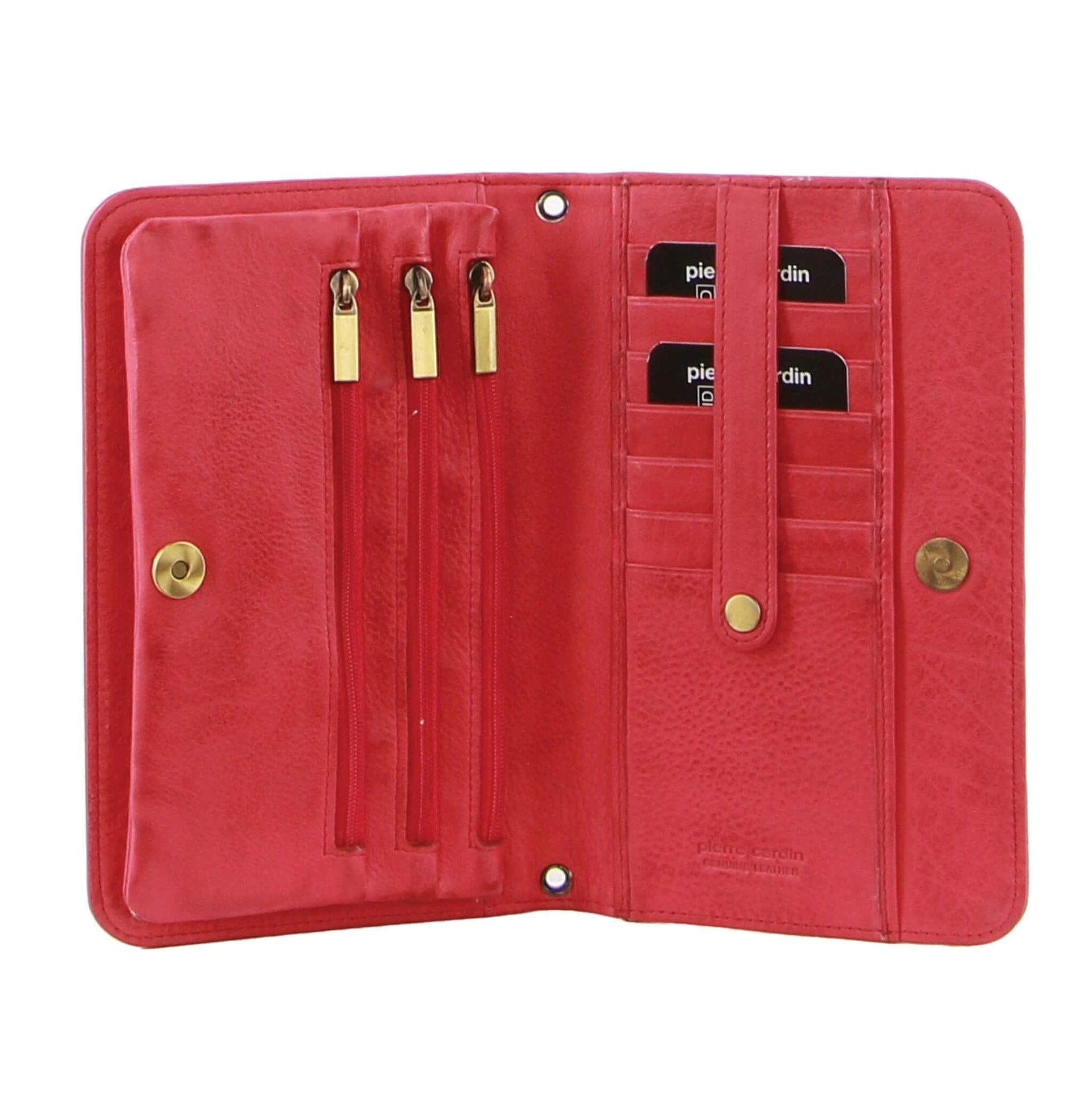 Pierre Cardin Genuine Italian Leather Clutch-Wallet Bag in Pink