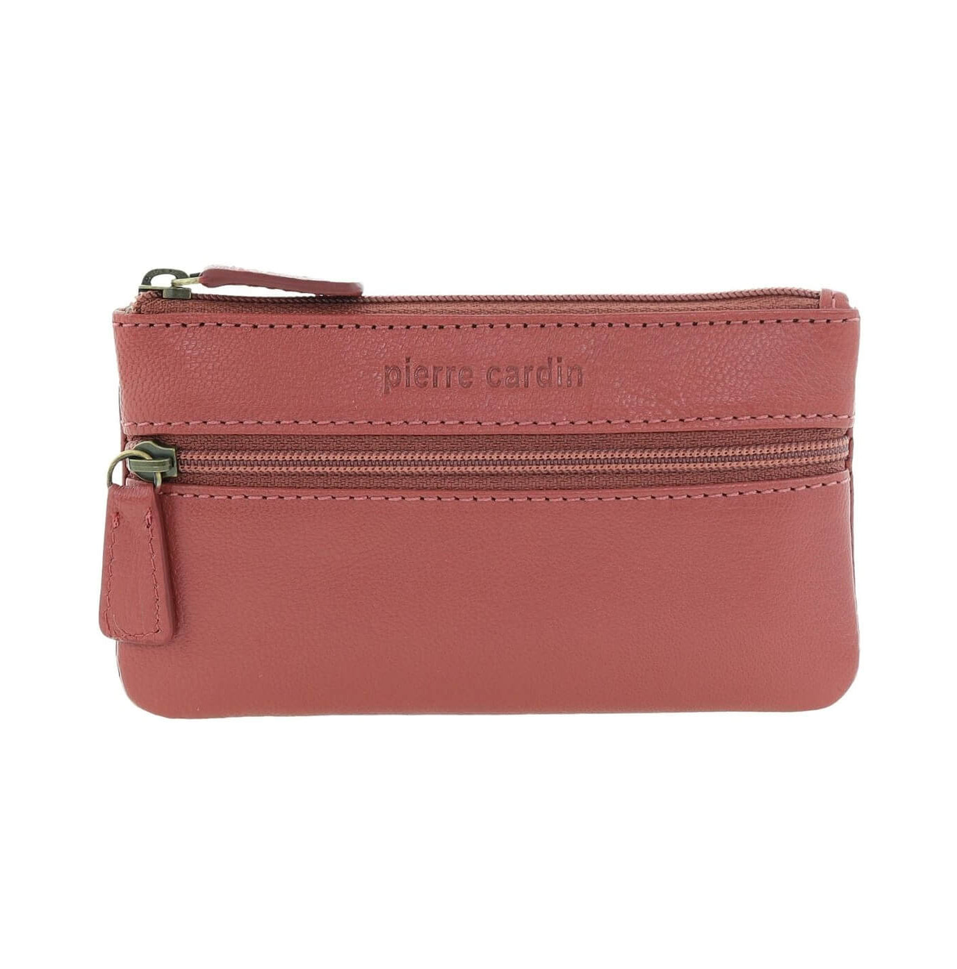 Pierre Cardin Italian Leather Coin Purse/Key Holder in Marsala