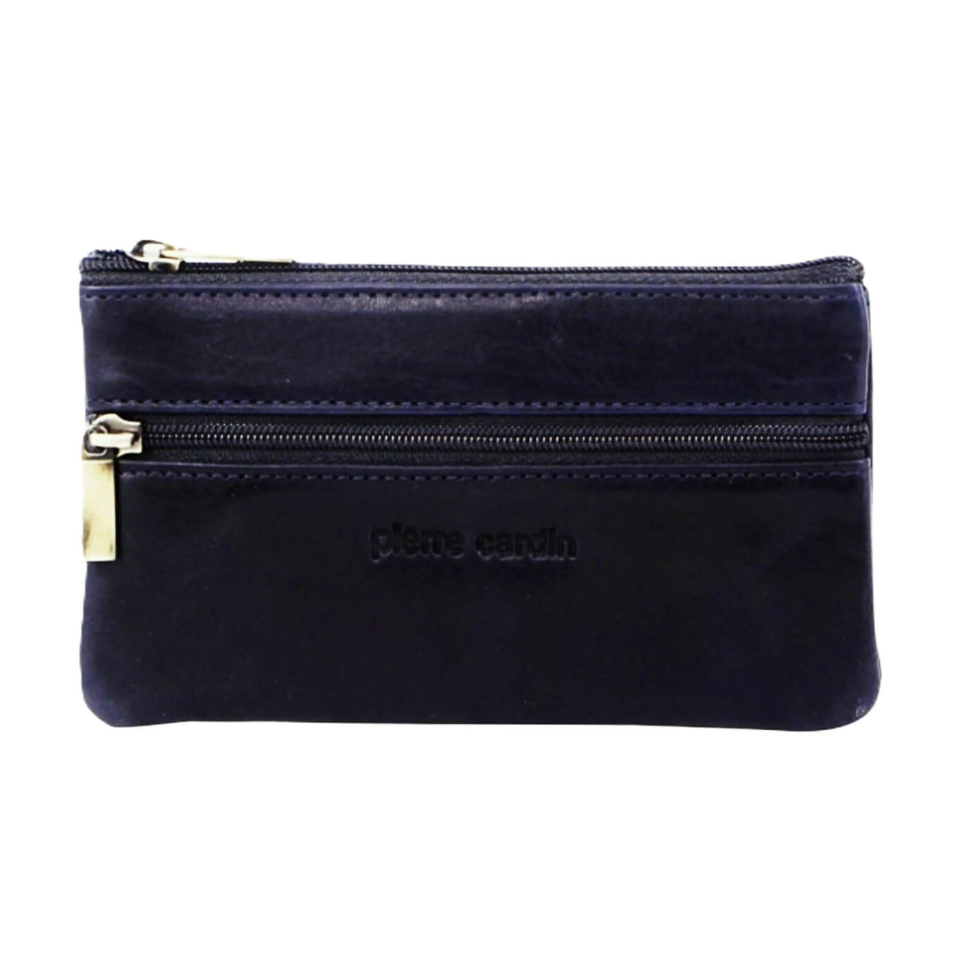 Pierre Cardin Leather Coin Purse – Key Holder in Midnight