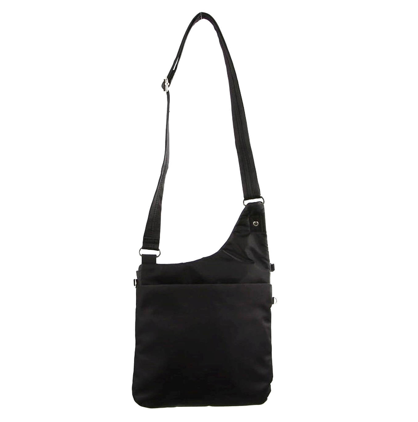 Pierre Cardin Ladies Anti-Theft-RFID Nylon Crossbody Bag in Black