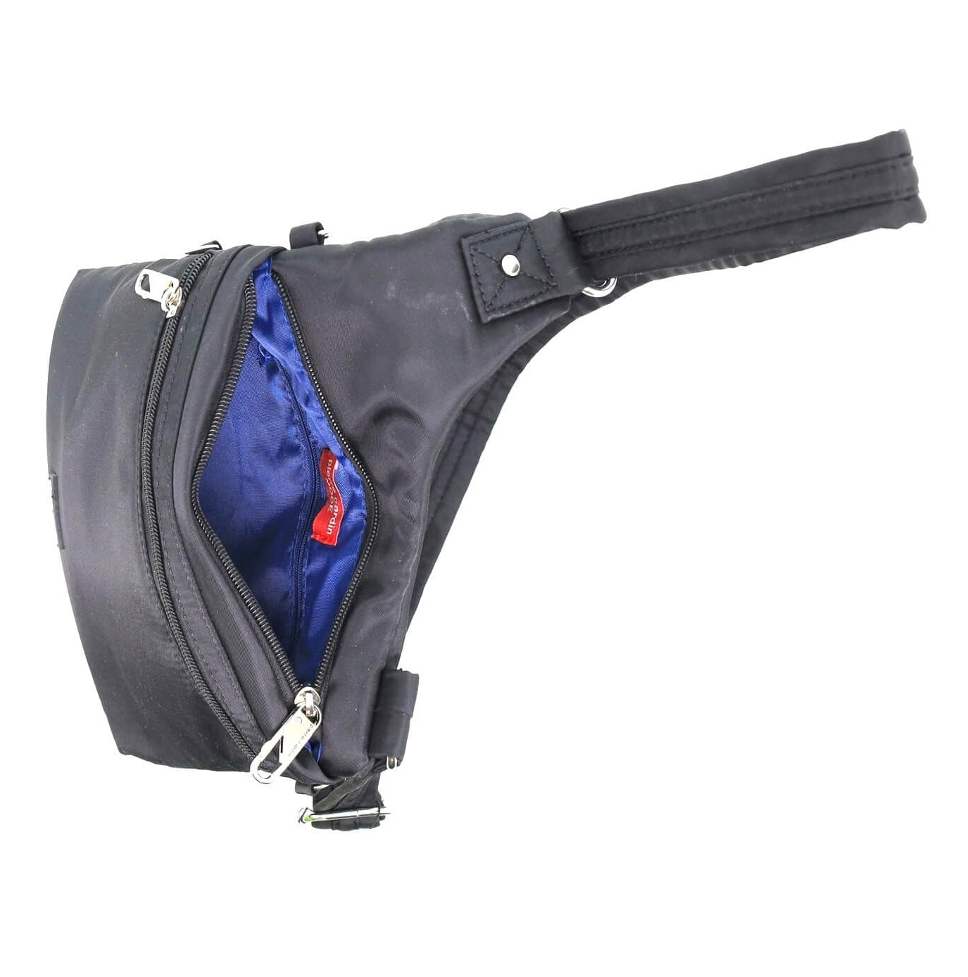 Pierre Cardin Ladies Anti-Theft-RFID Nylon Crossbody Bag in Black