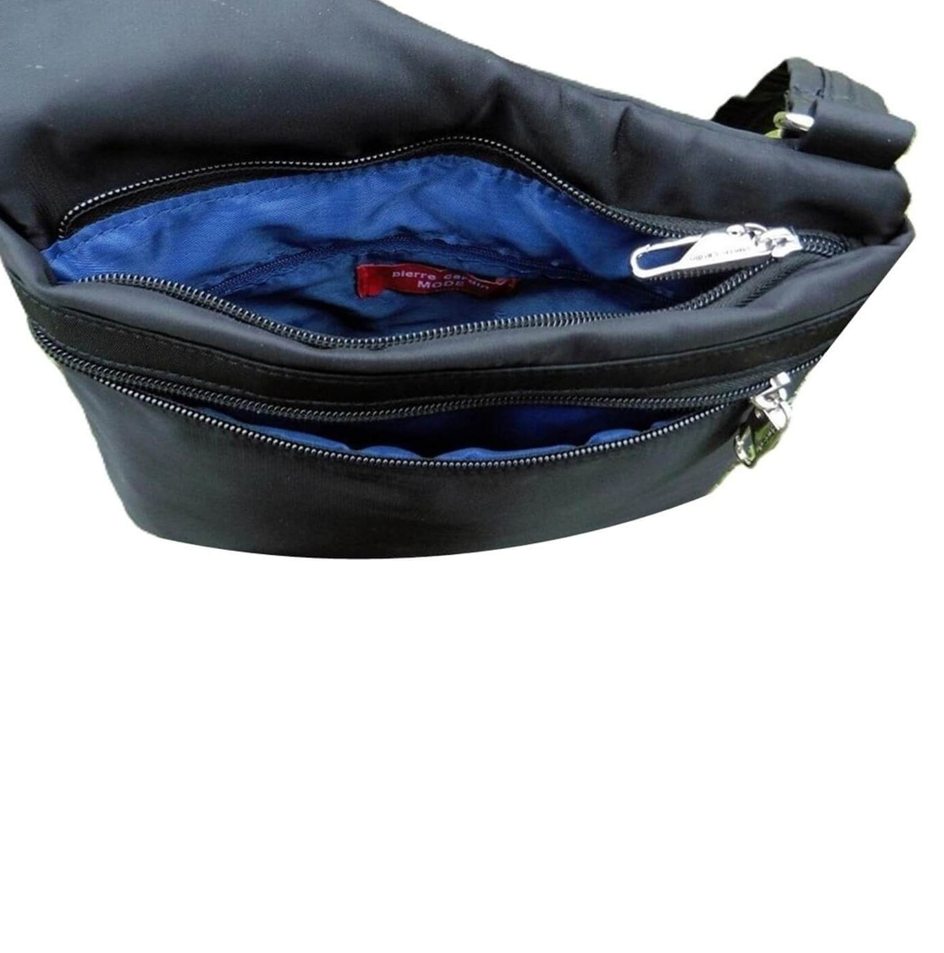Pierre Cardin Ladies Anti-Theft-RFID Nylon Crossbody Bag in Navy