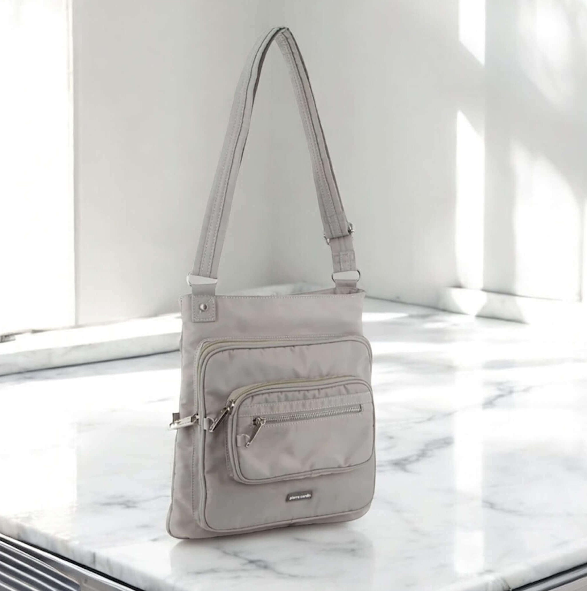 Pierre Cardin PC2417 Anti-Theft RFID Cross Body Bag/Taupe