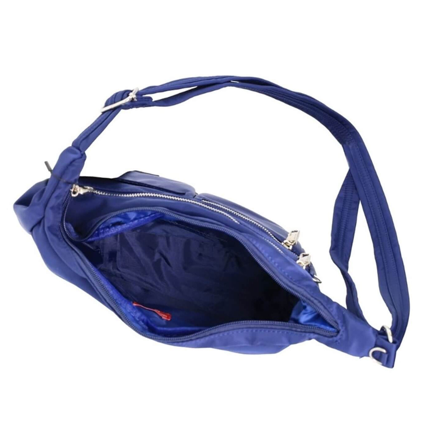 Pierre Cardin Ladies Nylon Anti-Theft RFID Crossbody Bag in Navy