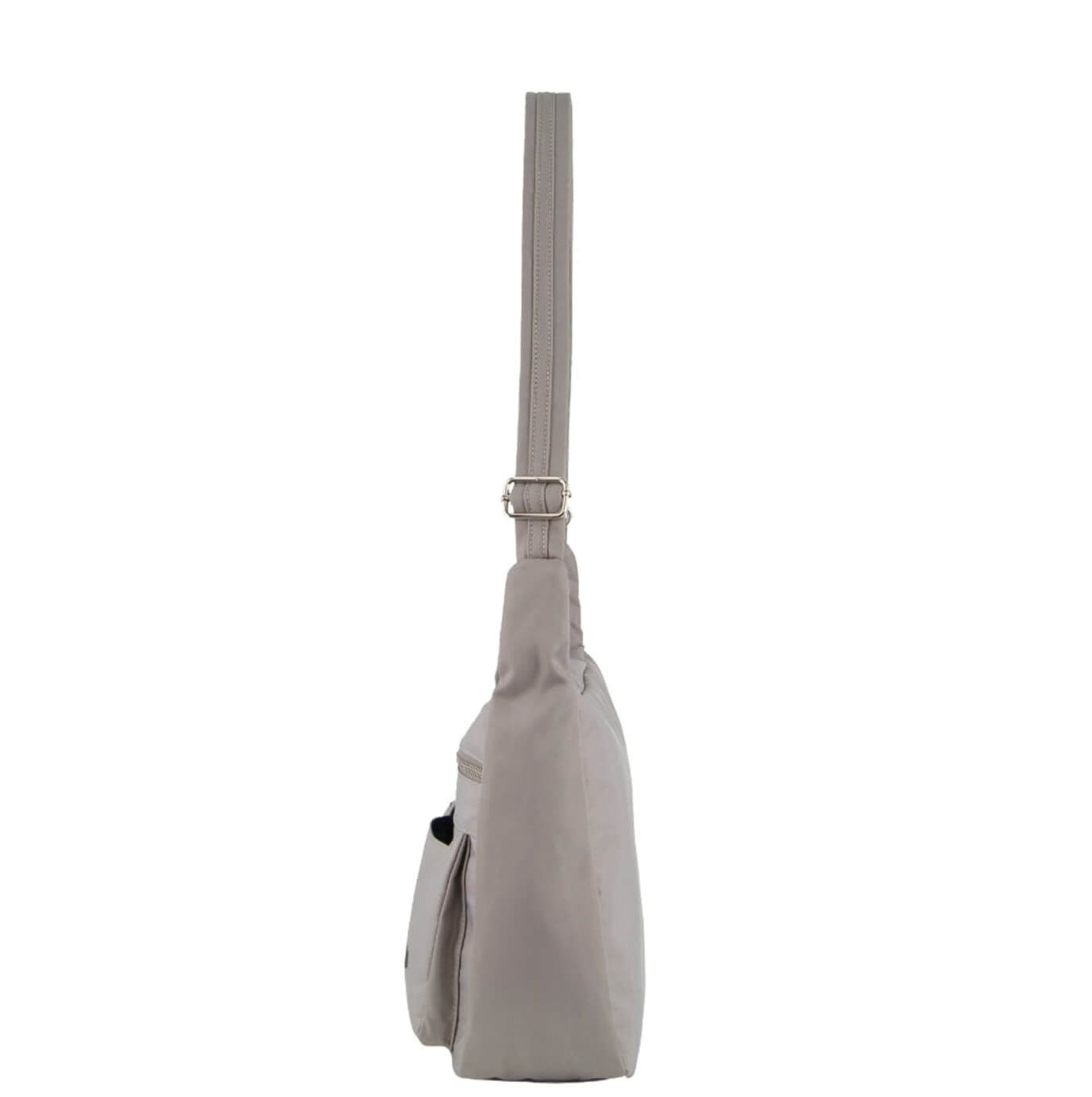 Pierre Cardin Ladies Nylon Anti-Theft RFID Crossbody Bag in Taupe