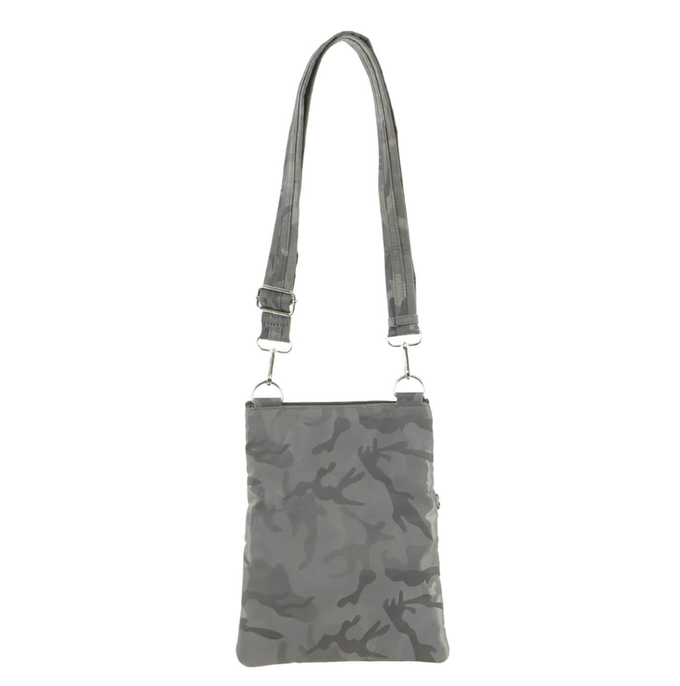 Pierre Cardin Nylon Anti-Theft RFID Crossbody Bag in Grey-Camo