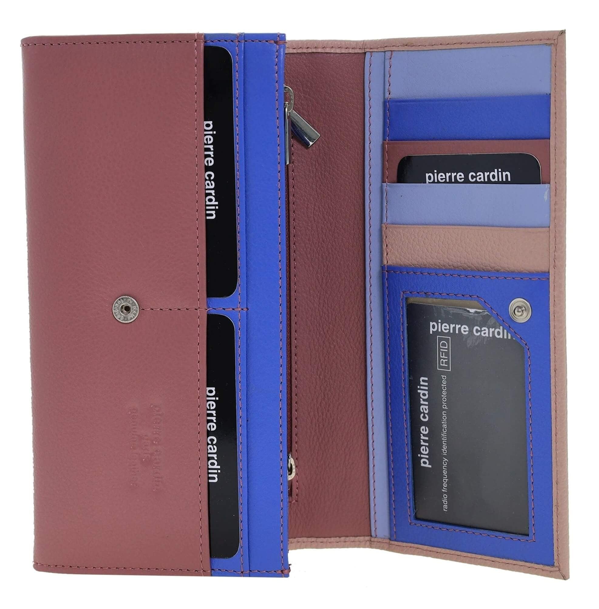 Pierre Cardin Multi-Colour Italian Leather Wallet in Cherry