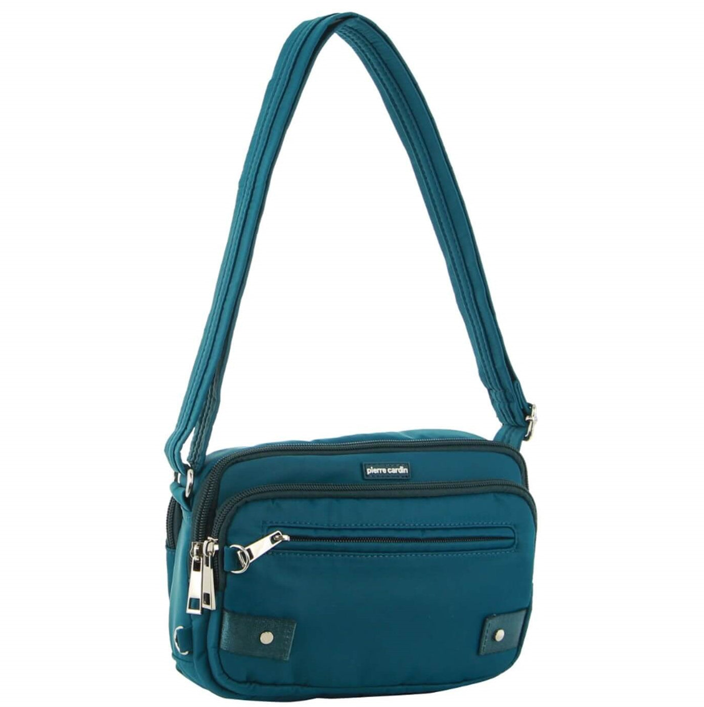 Pierre Cardin Ladies Nylon Anti-Theft RFID Crossbody Bag in Turquoise