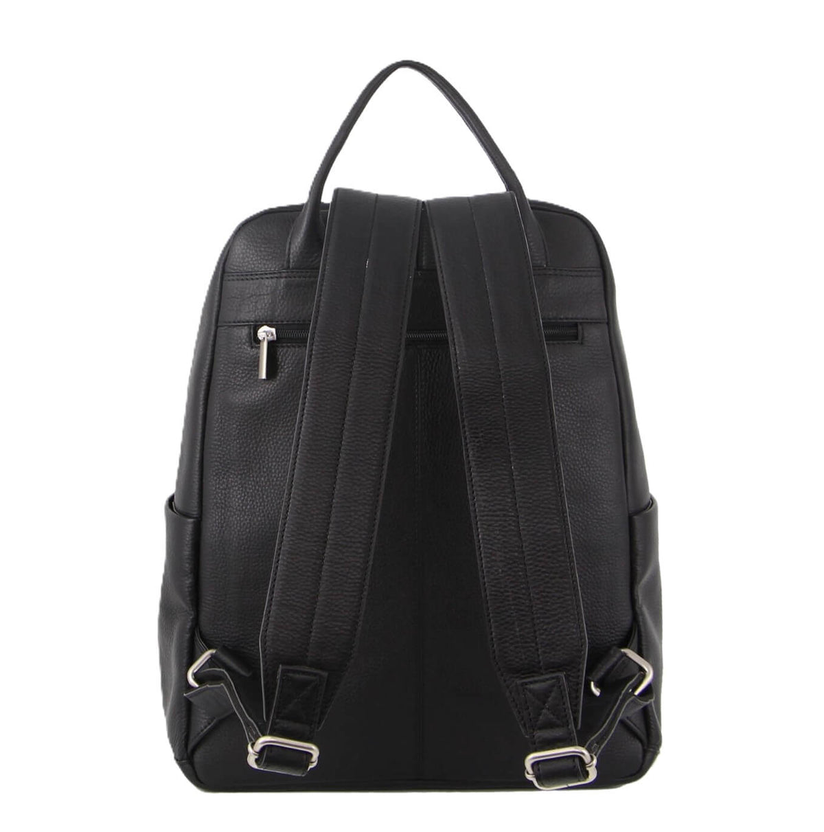 Pierre Cardin Unisex Leather Laptop-Business Backpack in Black