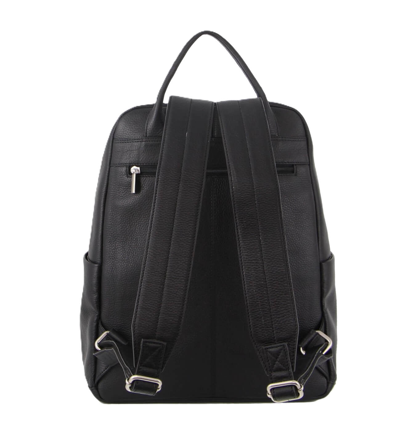Pierre Cardin Unisex Leather Laptop-Business Backpack in Black