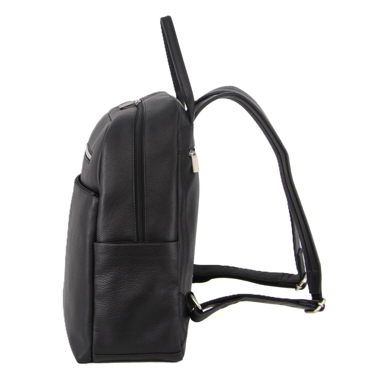 Pierre Cardin Unisex Leather Laptop-Business Backpack in Black