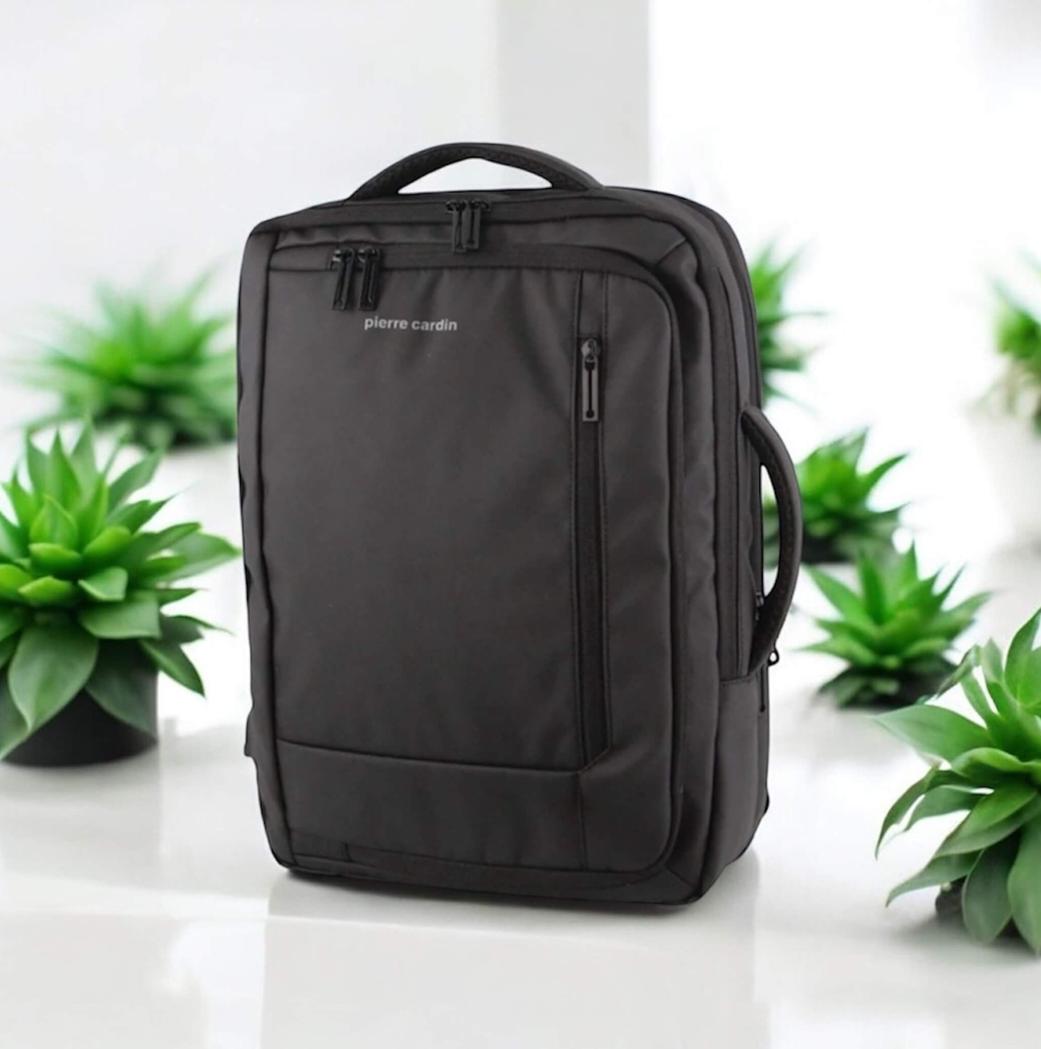 Pierre Cardin Nylon Travel and Business Backpack in Black