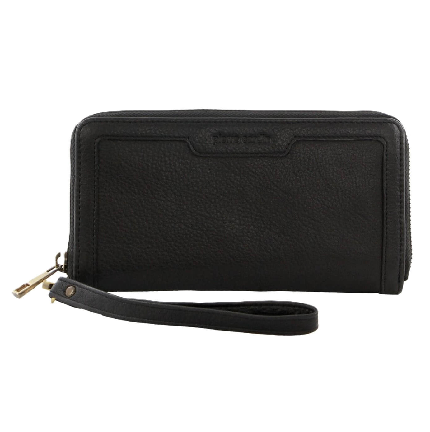 Pierre Cardin Women’s Leather Zip-around Wallet in Black