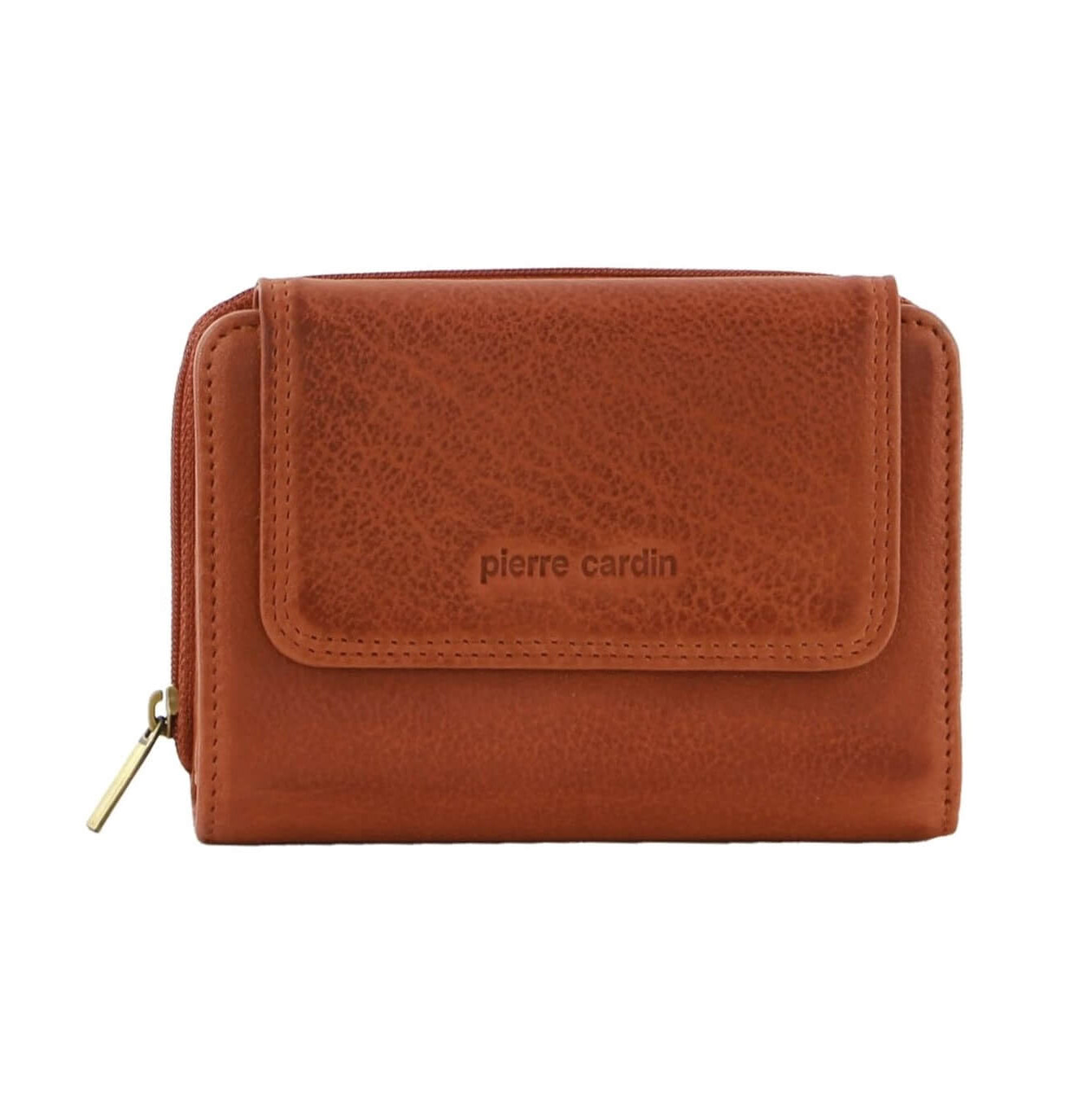 Pierre Cardin Women’s Leather Bi-Fold Wallet in Cognac