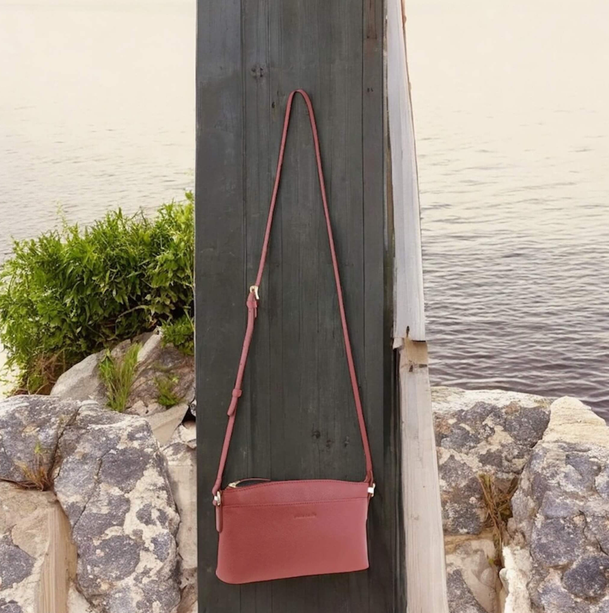 Pierre Cardin Italian Leather Ladies’ Crossbody Bag in Rose