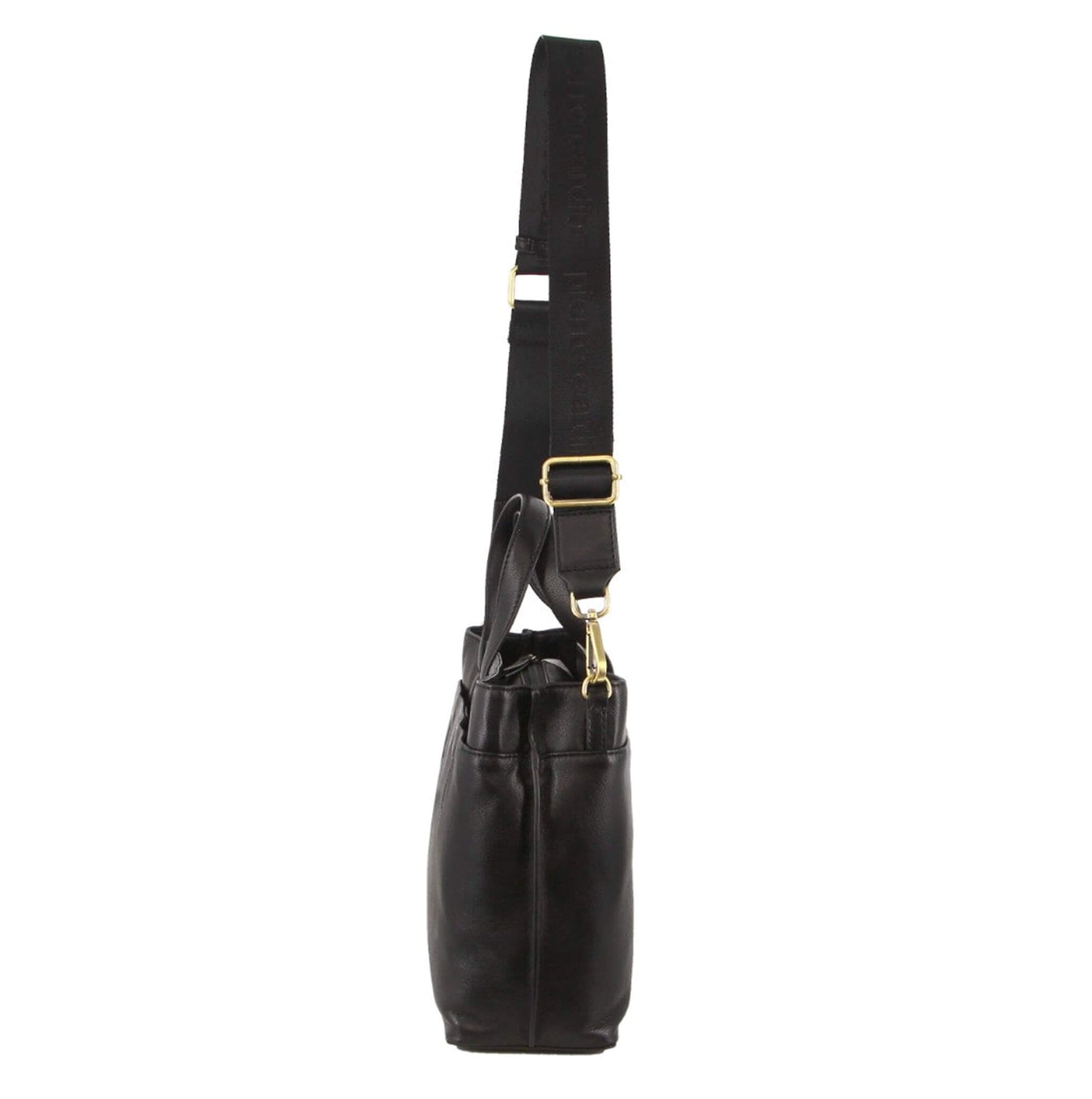 Pierre Cardin Ladies Italian Leather Crossbody Bag in Black