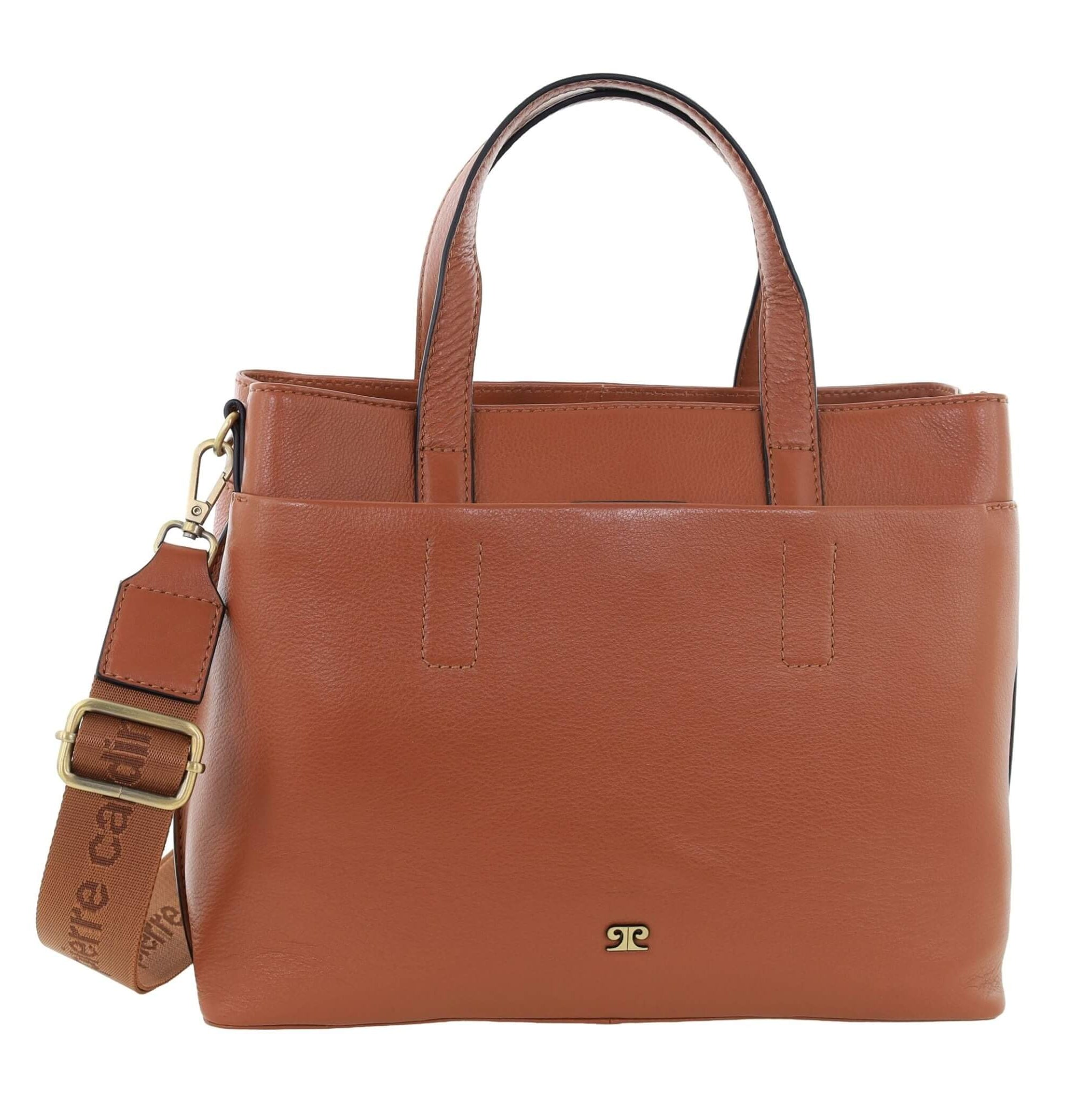 Pierre Cardin Ladies Italian Leather Crossbody Bag in Tan