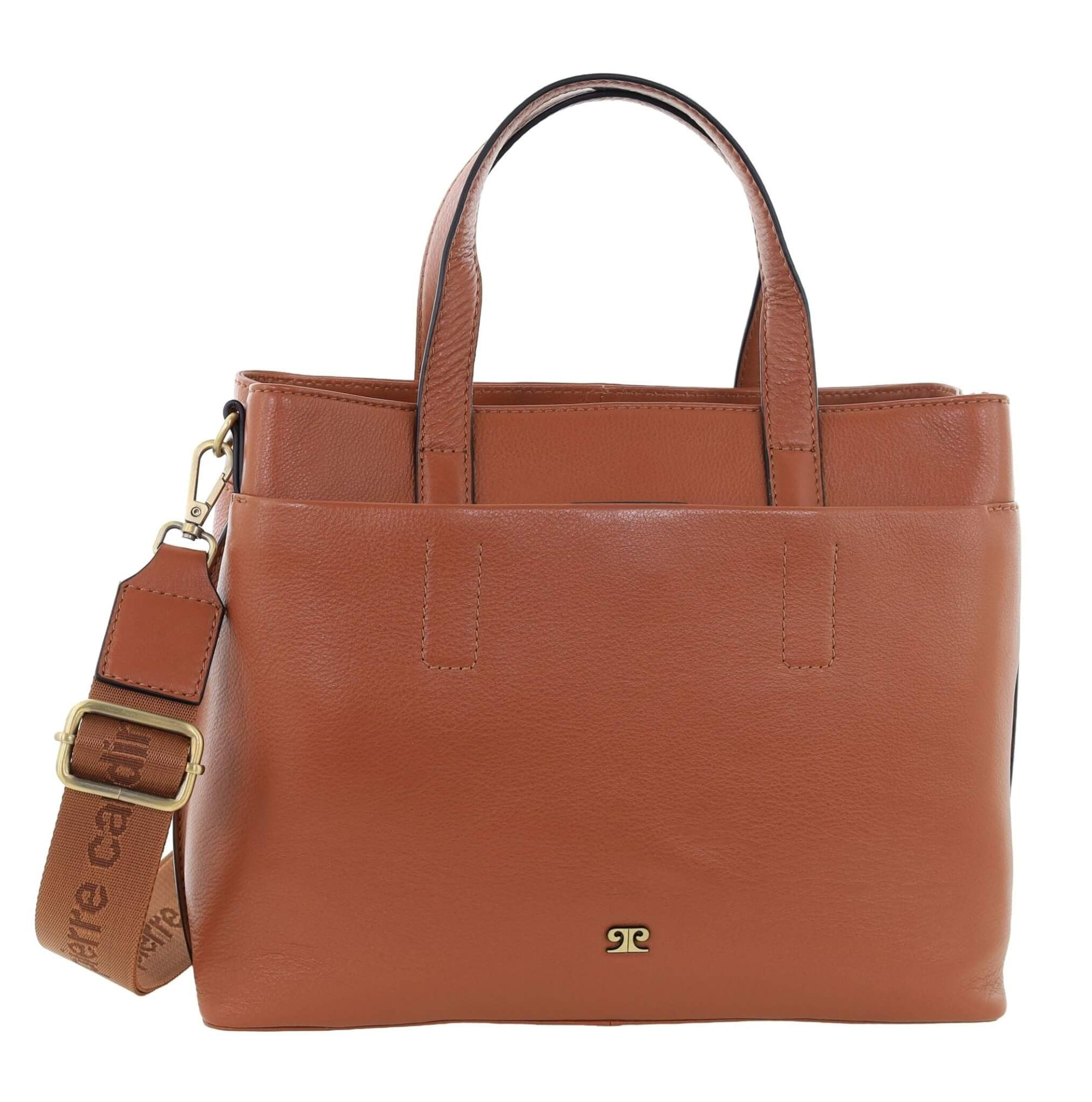 Pierre Cardin Ladies Italian Leather Crossbody Bag in Tan