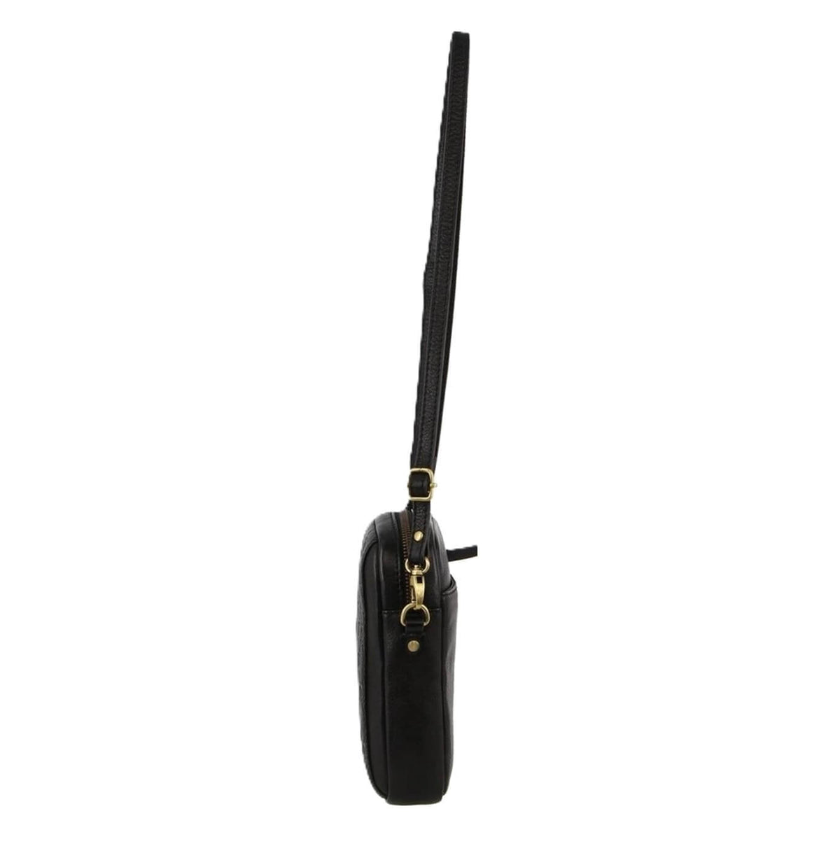 Pierre Cardin RFID Ladies Textured Leather Phone Bag in Black