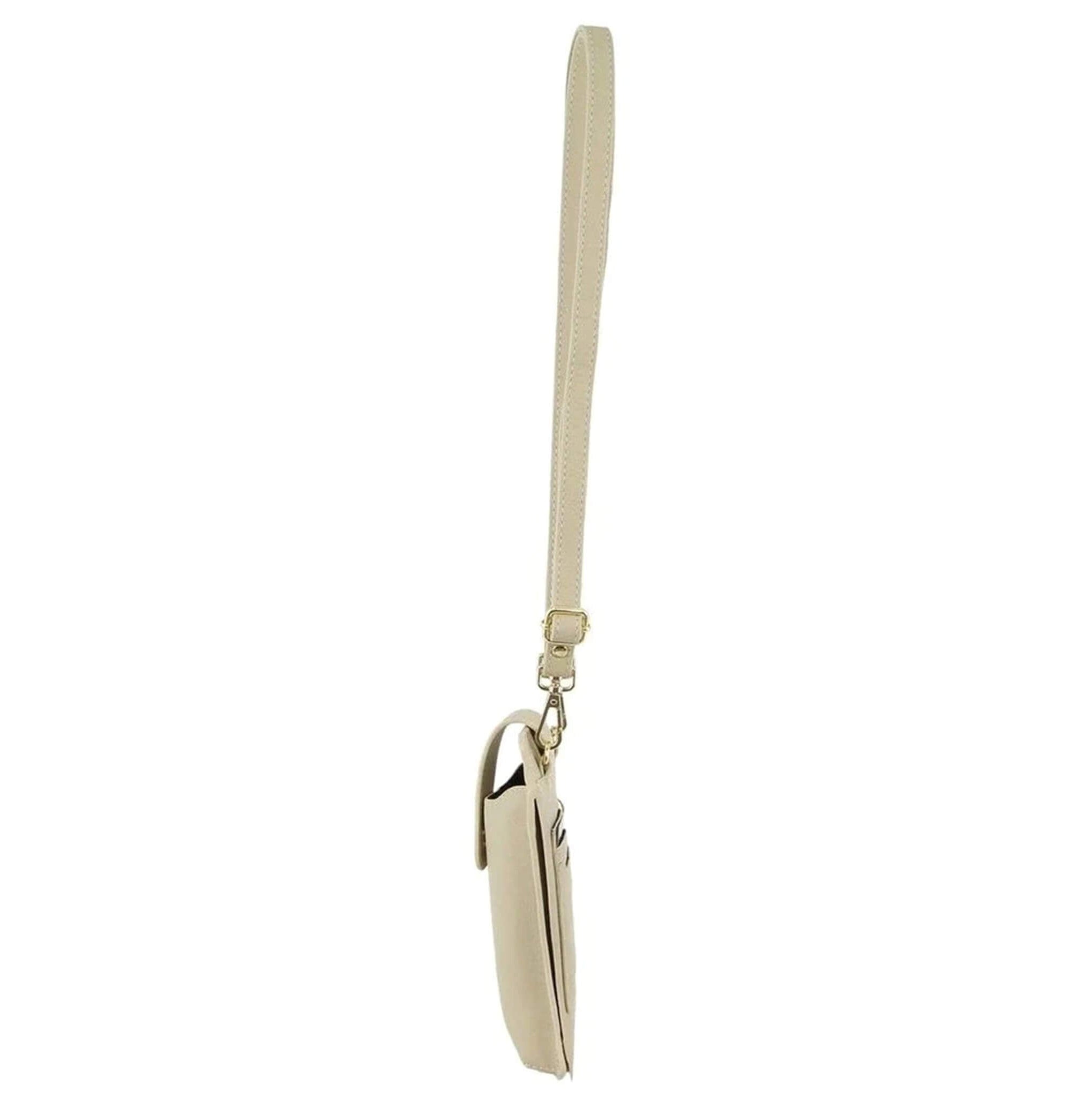 Pierre Cardin Compact Leather Phone Holder Bag in Cement