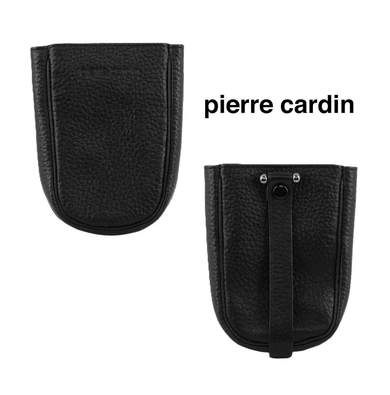 Pierre Cardin Italian Leather Keyring Pouch in Black