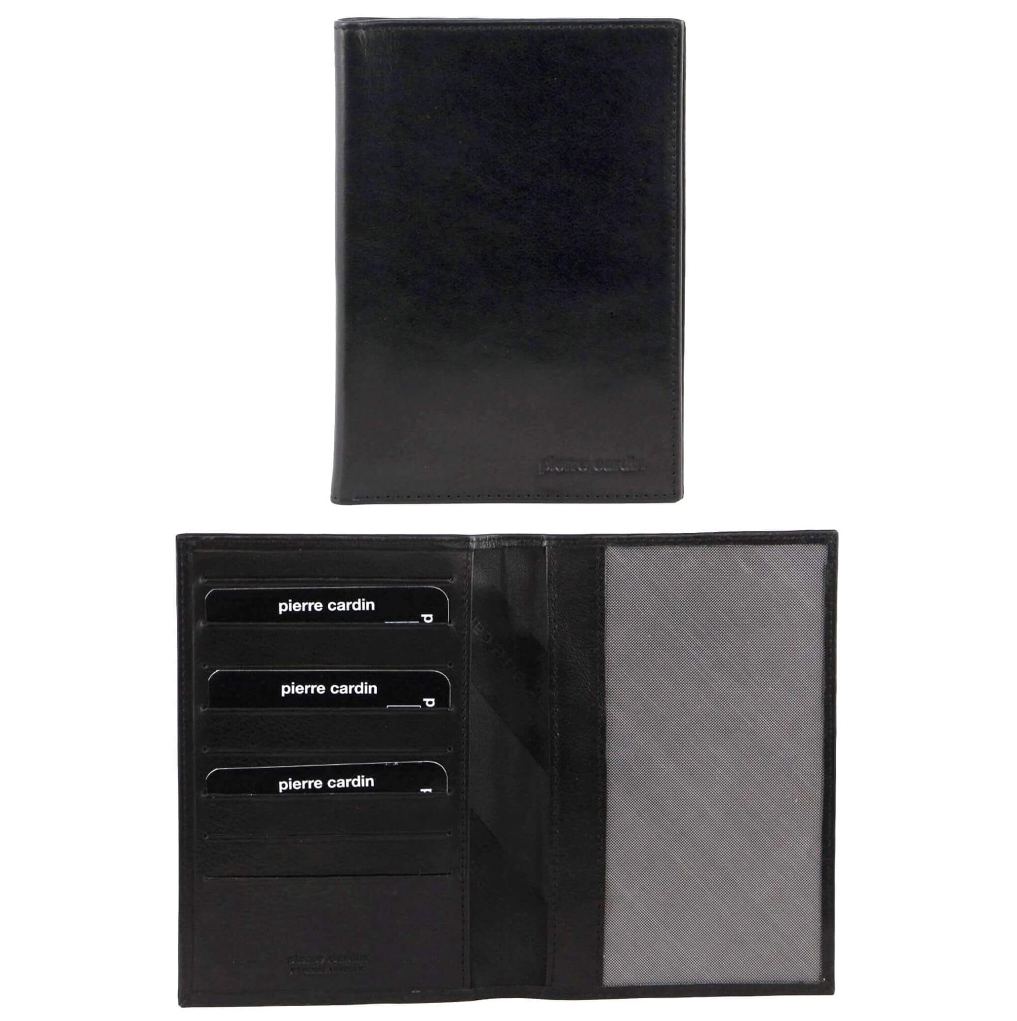 Pierre Cardin PC3907 Italian Leather Travel Passport Wallet/Black