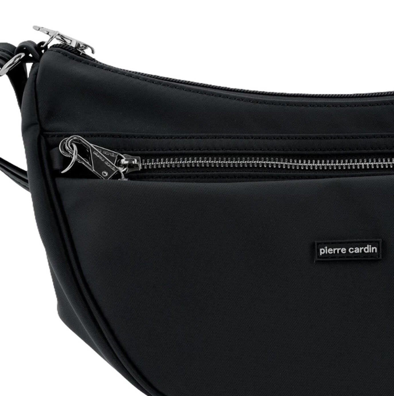 Pierre Cardin Ladies Nylon Anti-Theft-RFID Cross Body Bag in Black