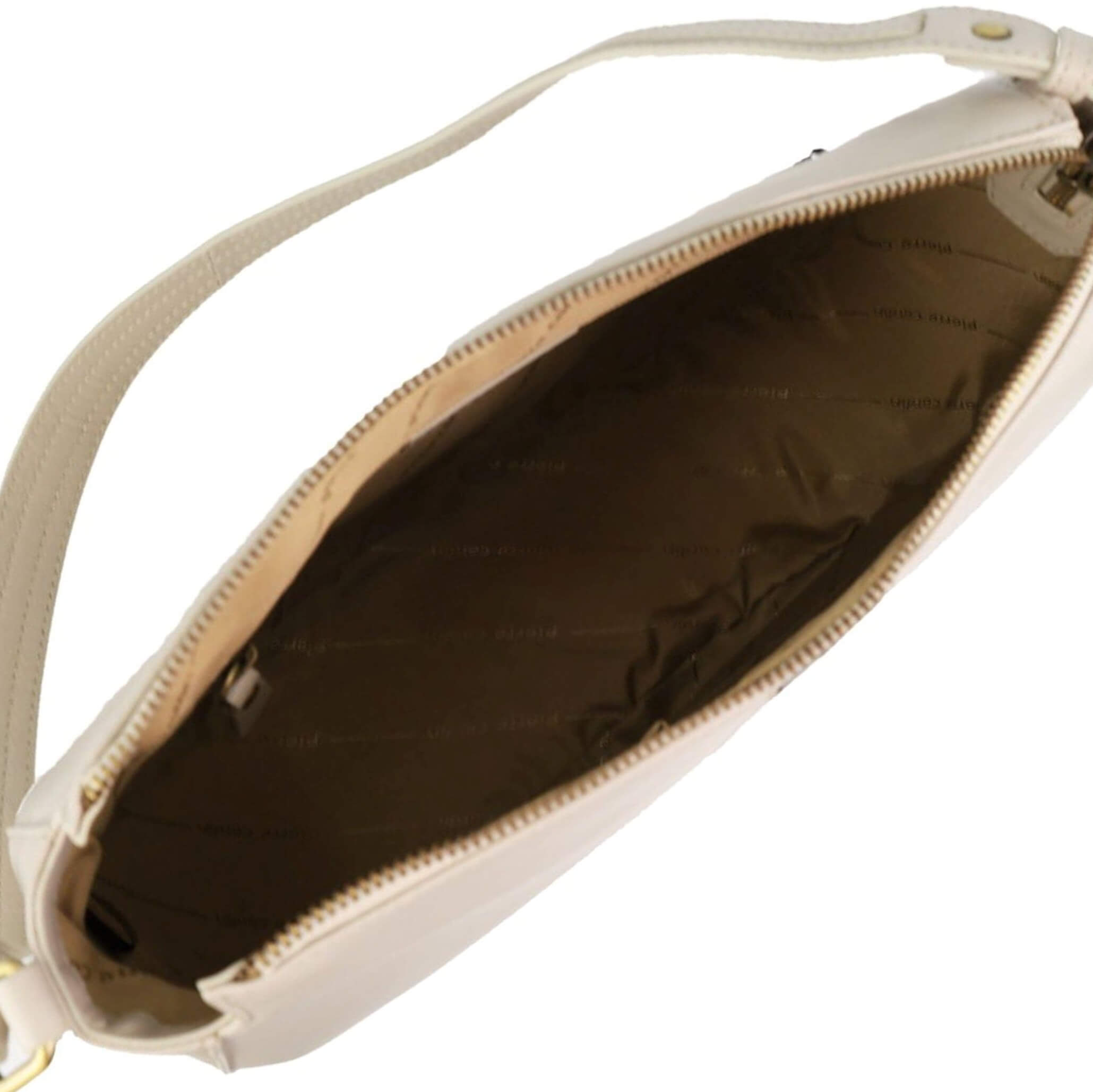 Pierre Cardin Ladies Leather Classic Hobo Bag in Bone