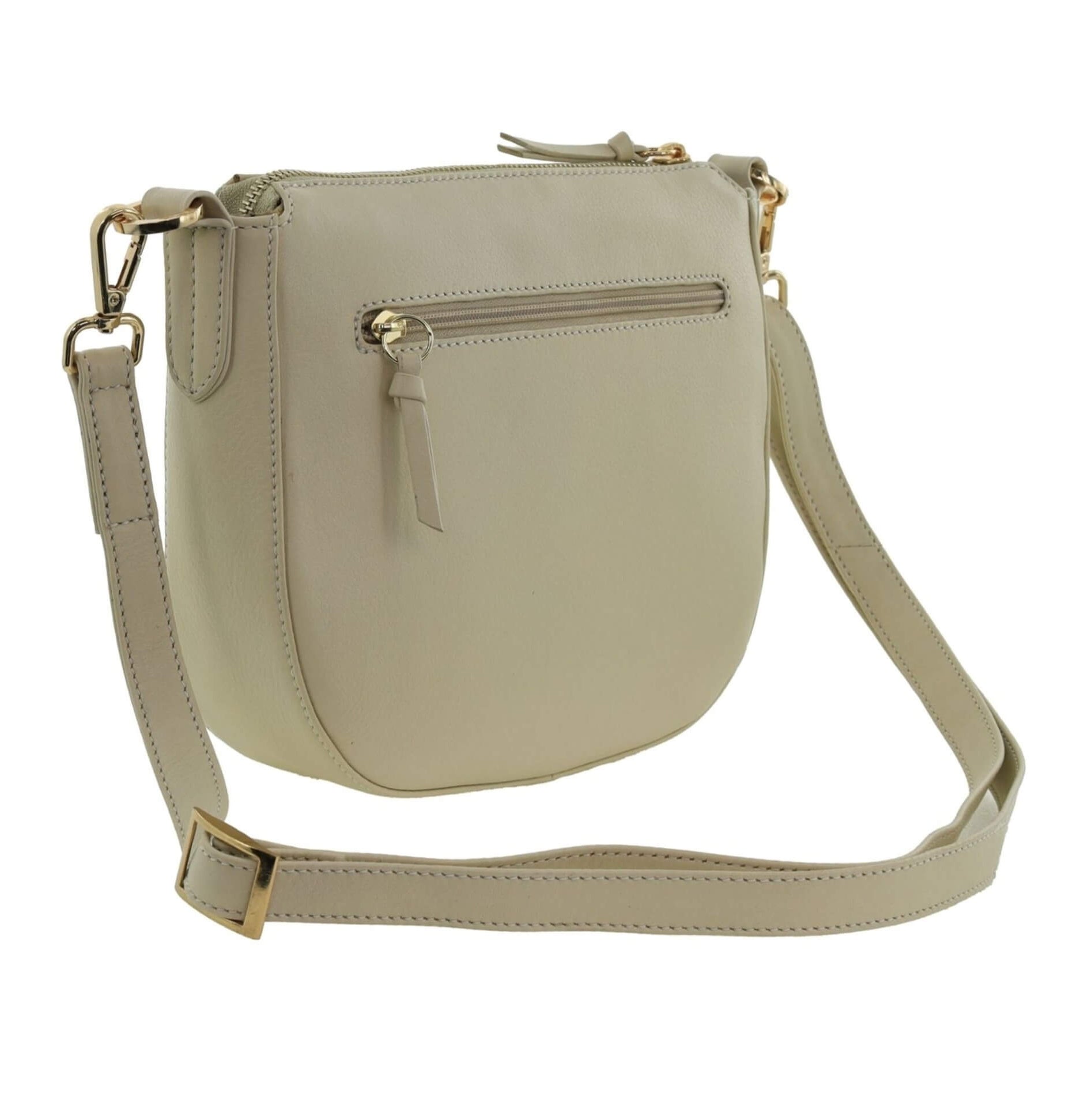Pierre Cardin Ladies Leather Elegant Crossbody Bag in Bone