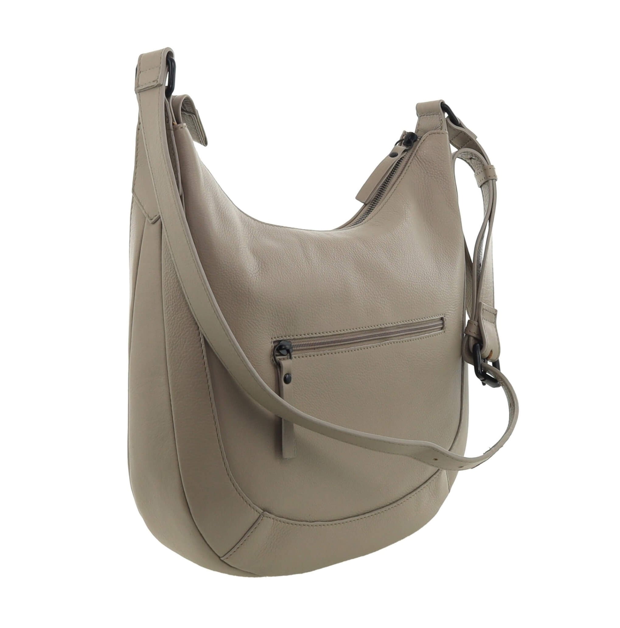 Pierre Cardin Ladies Leather Crossbody Bag in Taupe