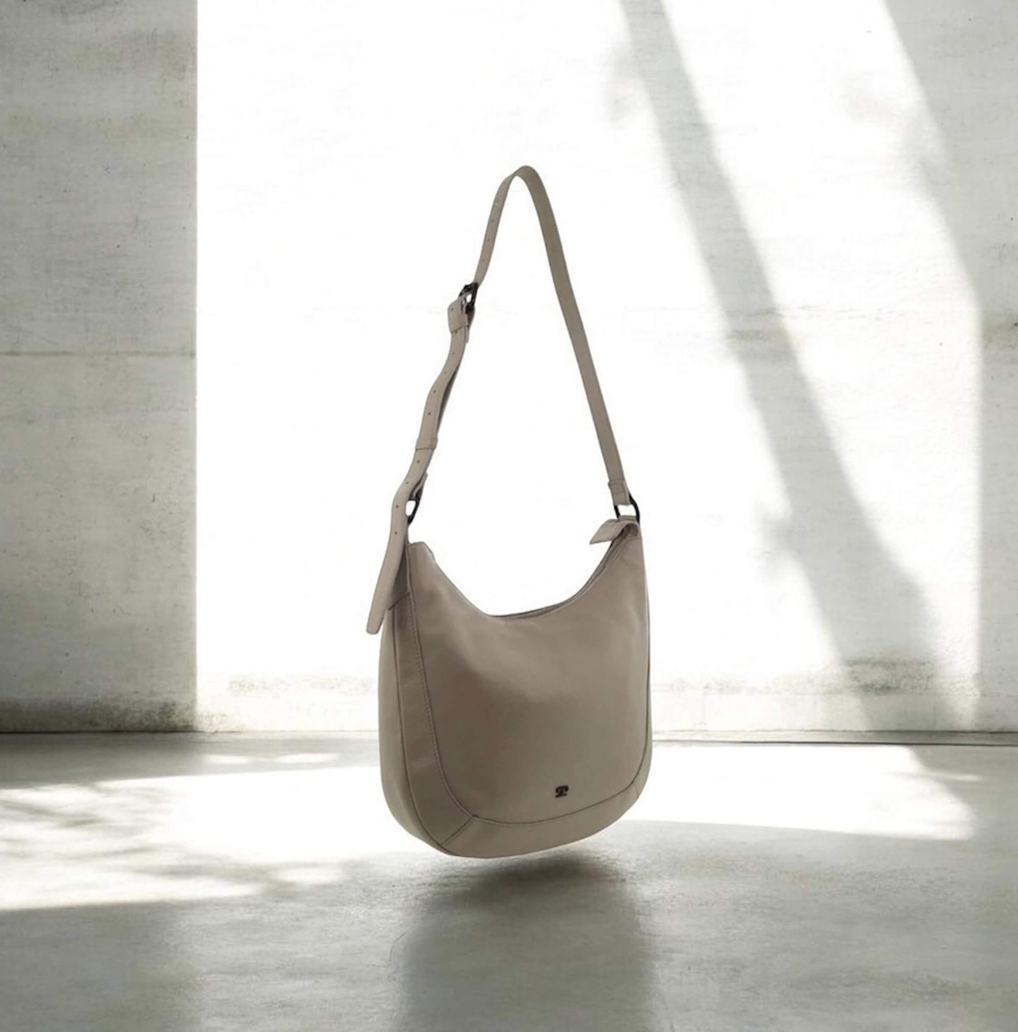 Pierre Cardin Ladies Leather Crossbody Bag in Taupe
