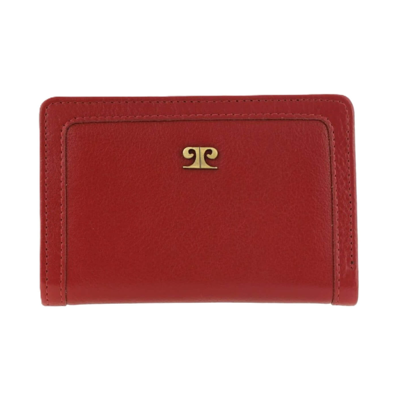 Pierre Cardin Ladies Italian Leather Bi-fold Wallet in Red