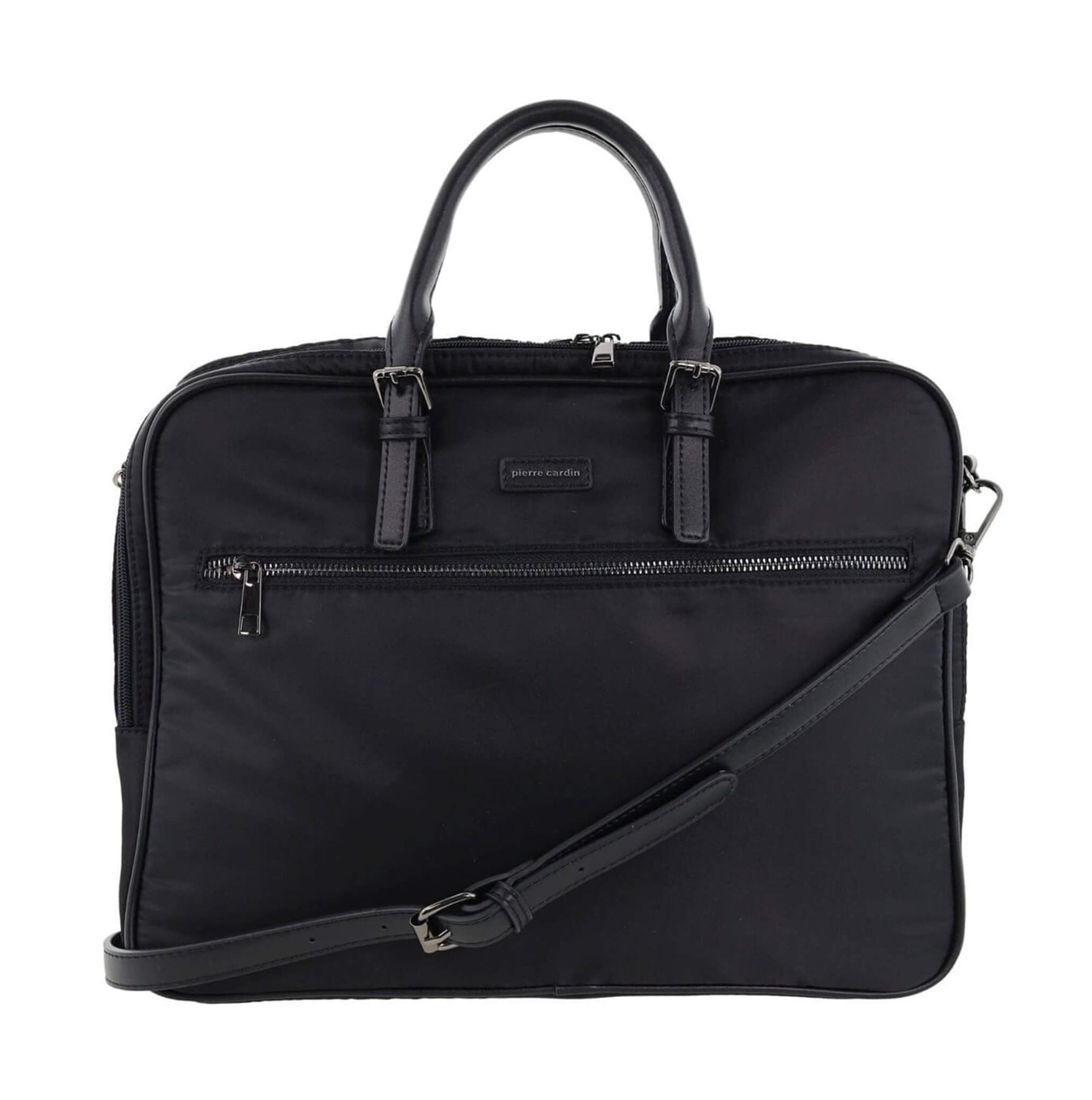 Pierre Cardin Mens Nylon Business 15-inch Laptop Bag in Black
