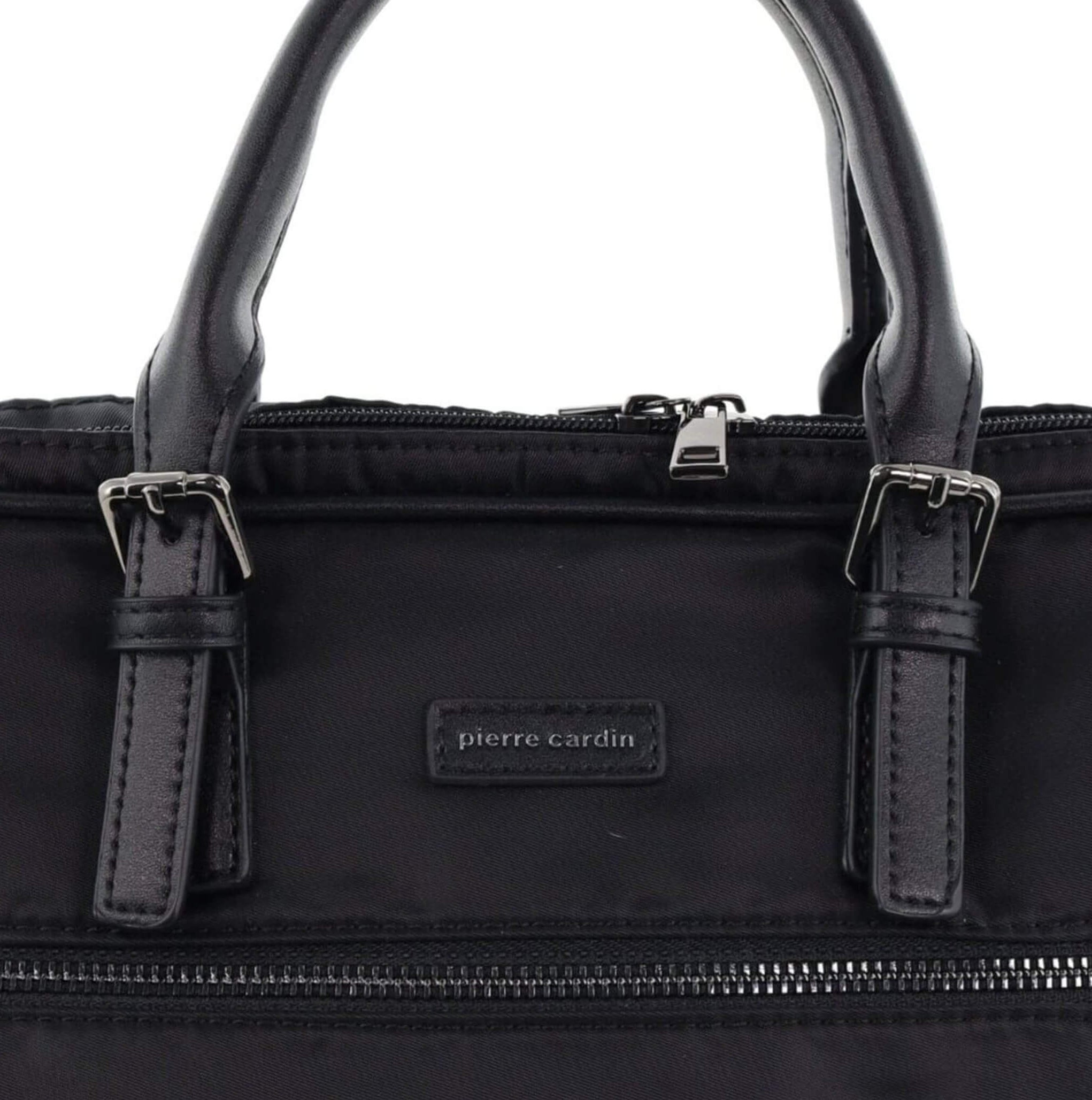 Pierre Cardin Mens Nylon Business 15-inch Laptop Bag in Black