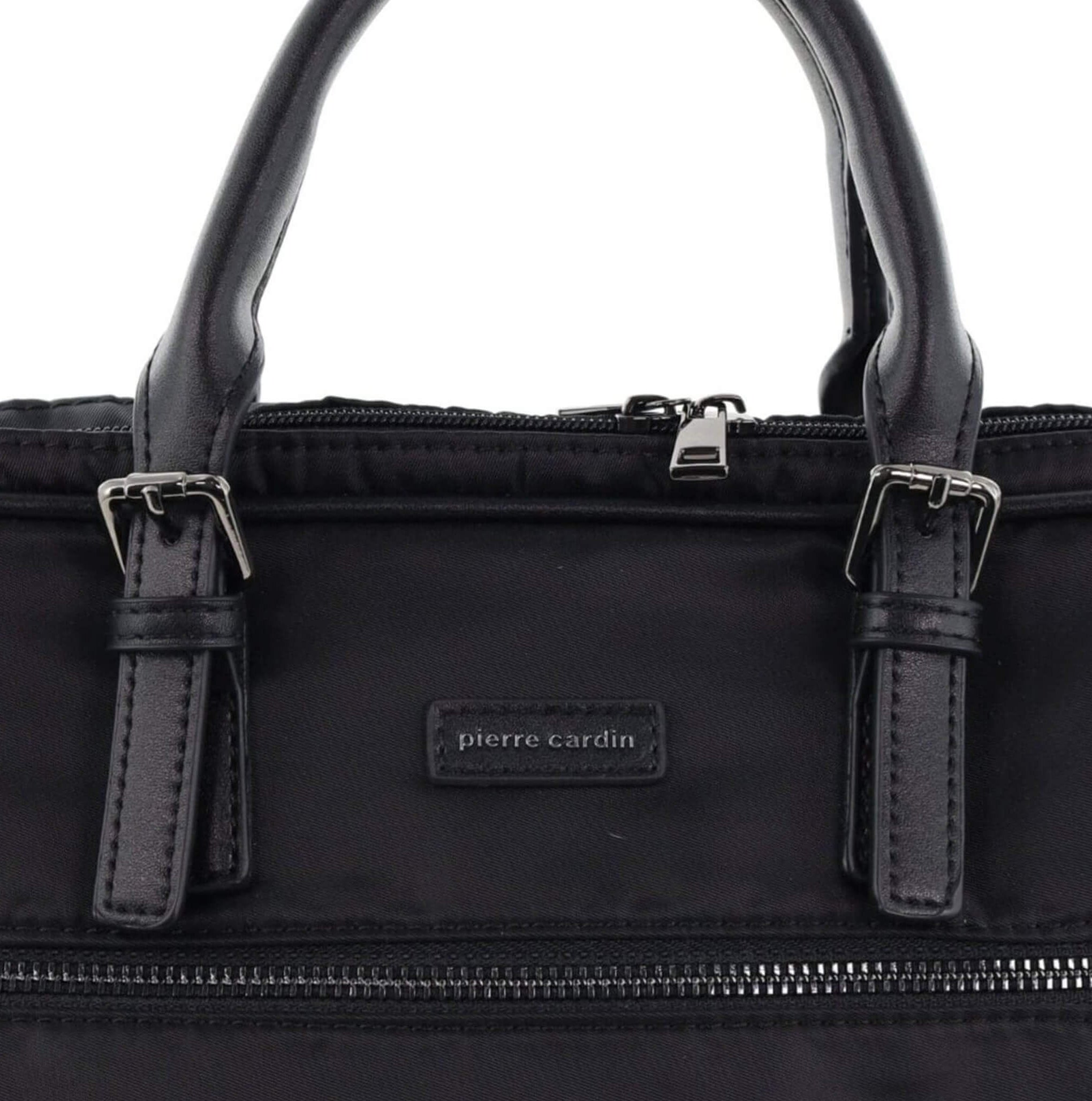 Pierre Cardin Mens Nylon Business 15-inch Laptop Bag in Black
