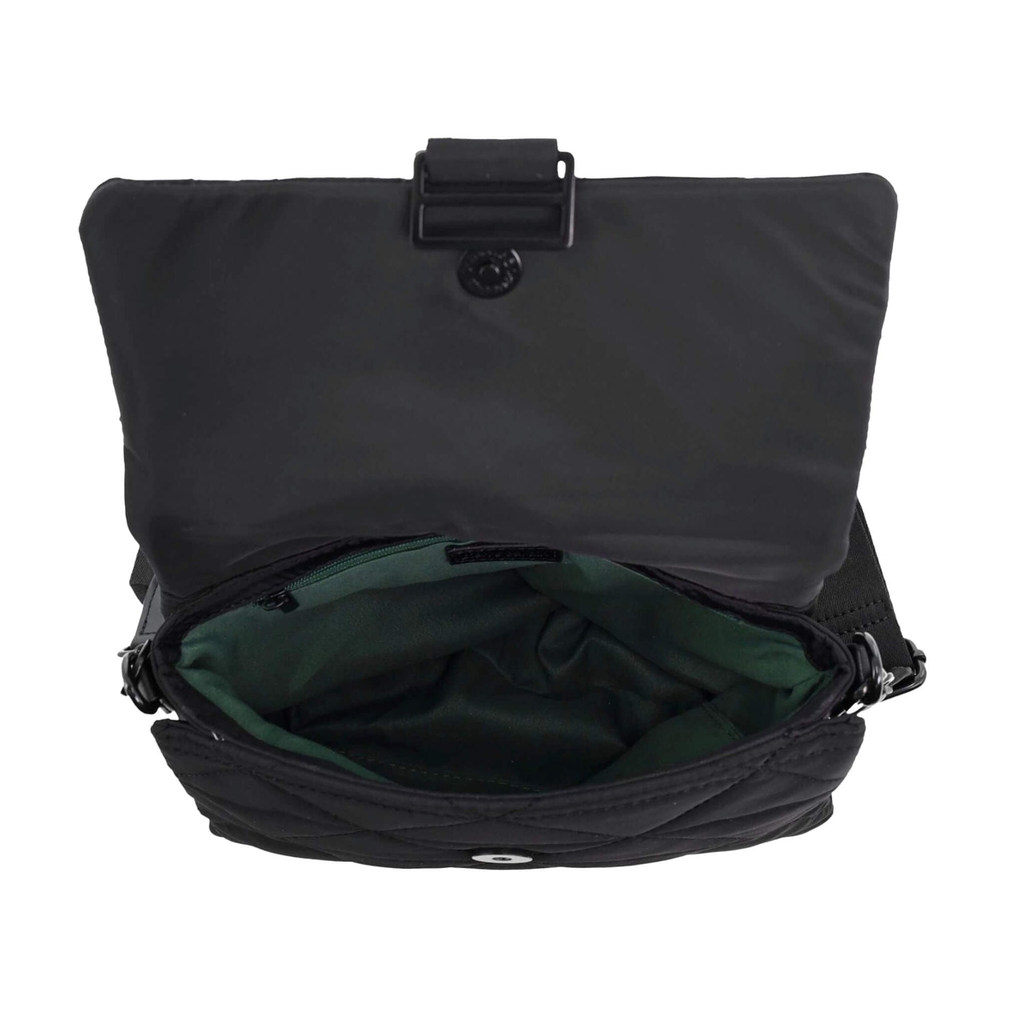 Pierre Cardin Ladies Nylon Quilted Crossbody Bag in Black