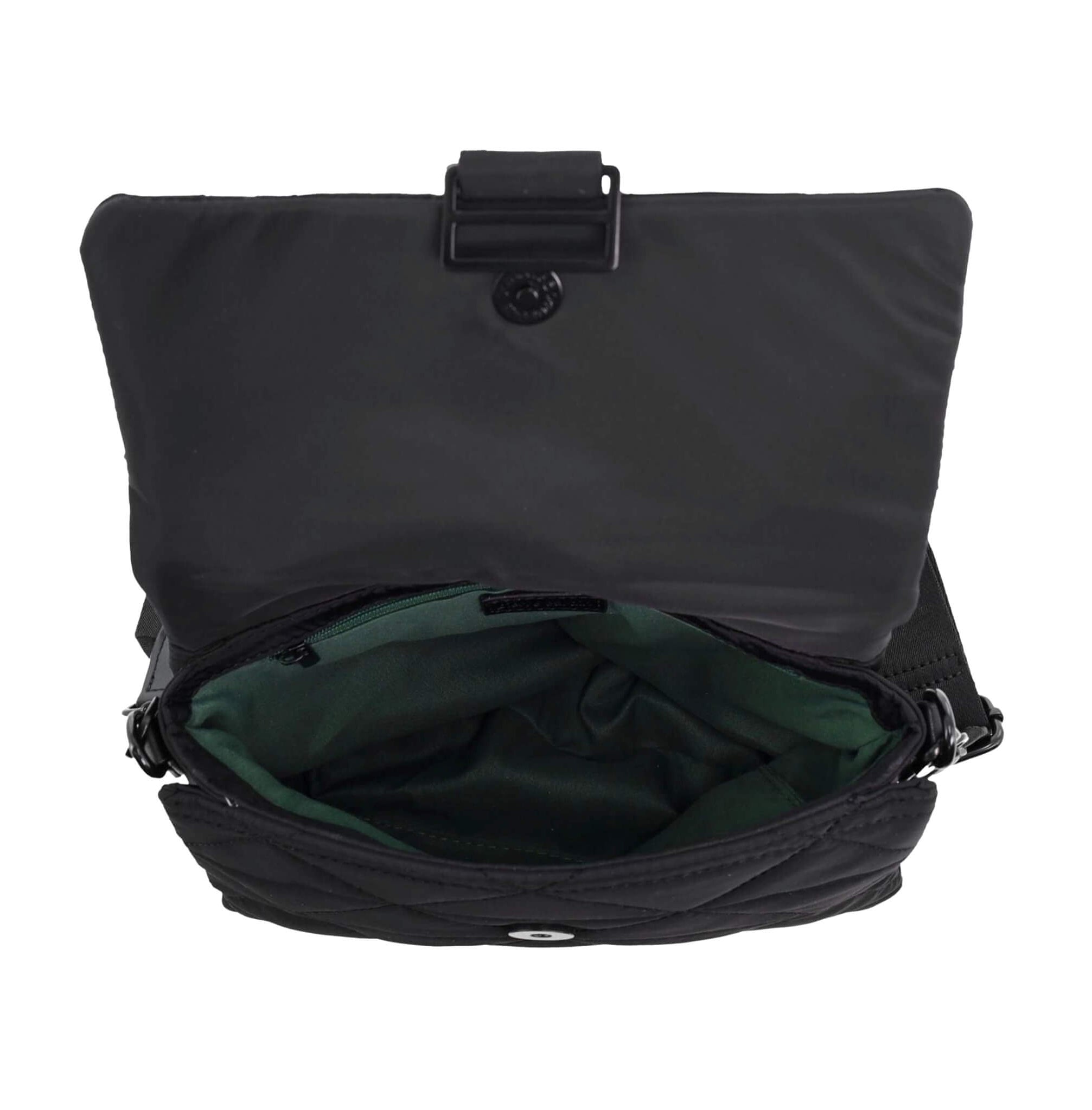 Pierre Cardin Ladies Nylon Quilted Crossbody Bag in Black