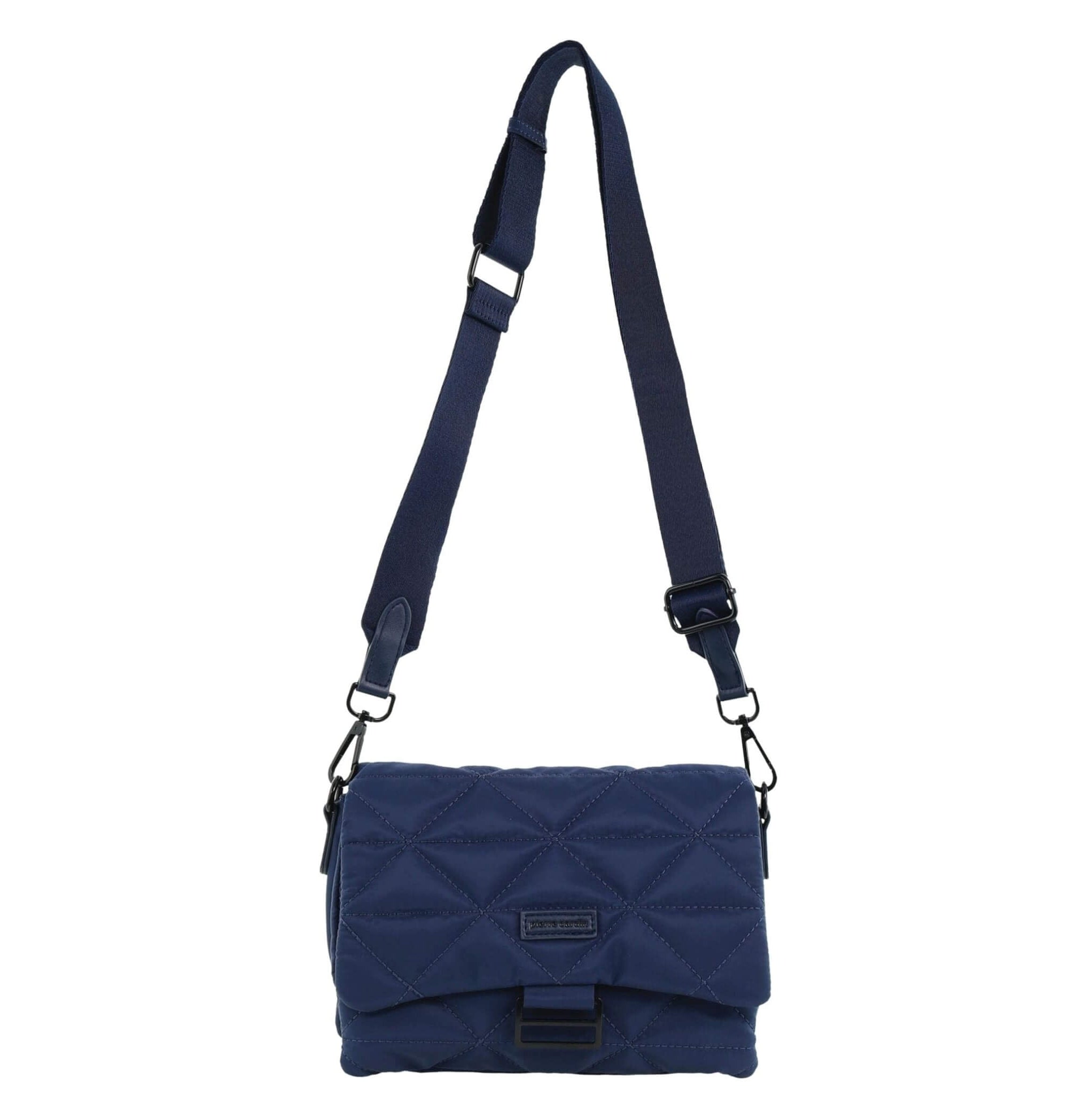 Pierre Cardin Ladies Nylon Quilted Crossbody Bag in Navy