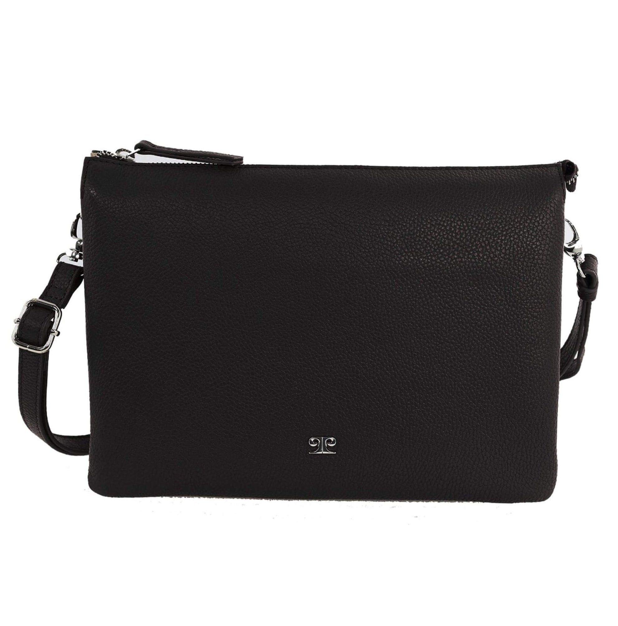 Pierre Cardin Ladies Leather Crossbody Bag in Black