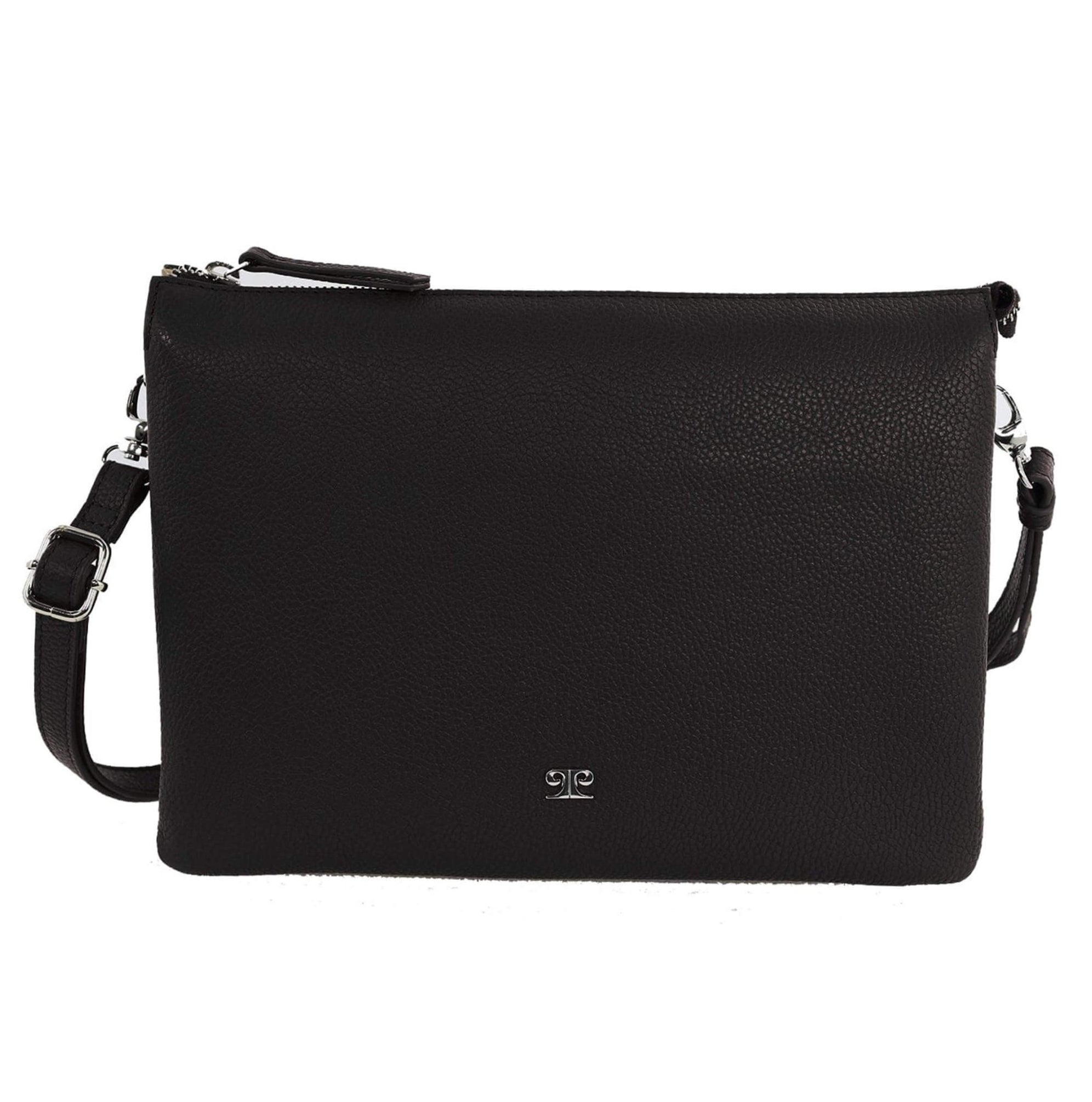Pierre Cardin Ladies Leather Crossbody Bag in Black