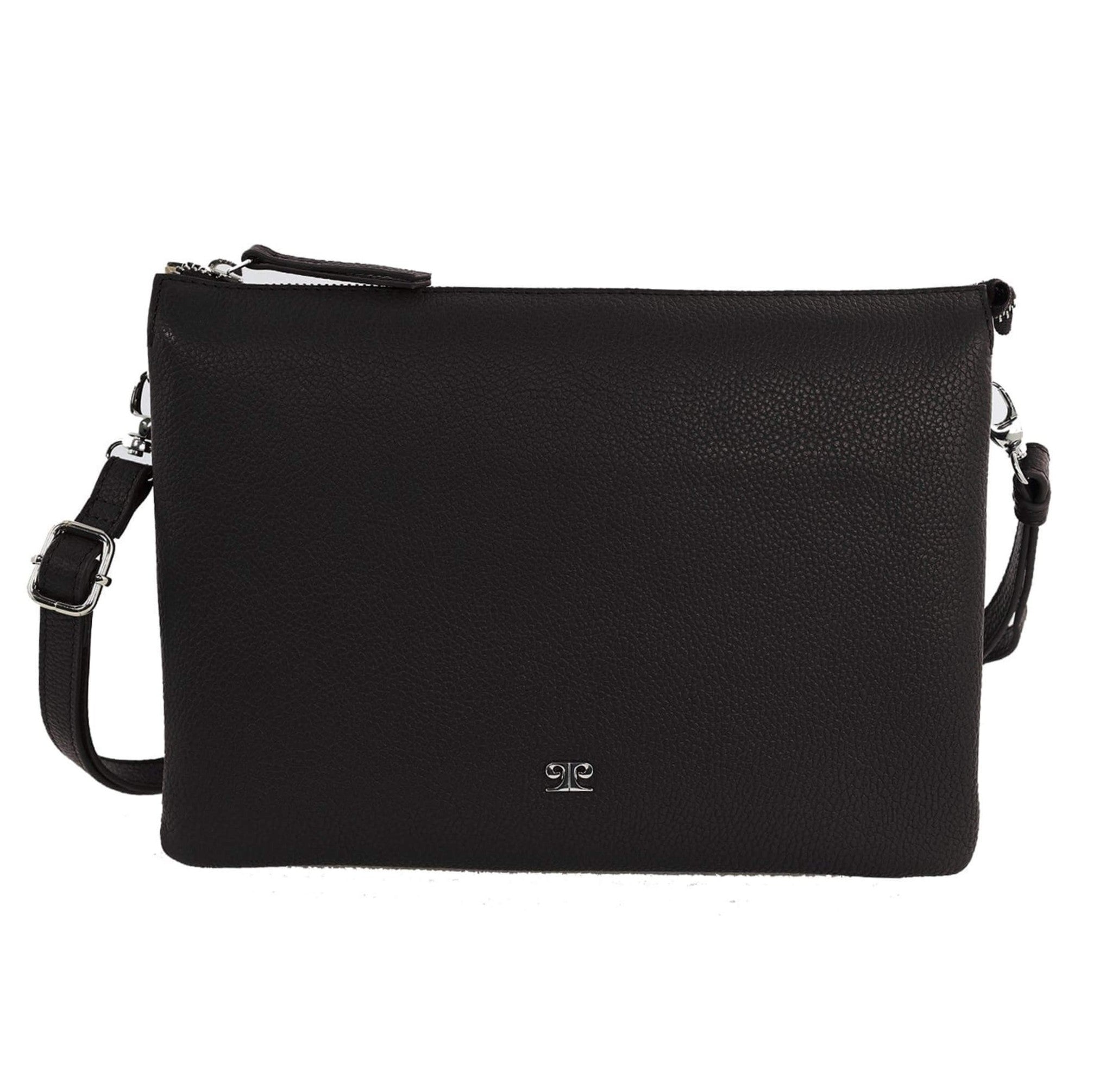 Pierre Cardin Ladies Leather Crossbody Bag in Black