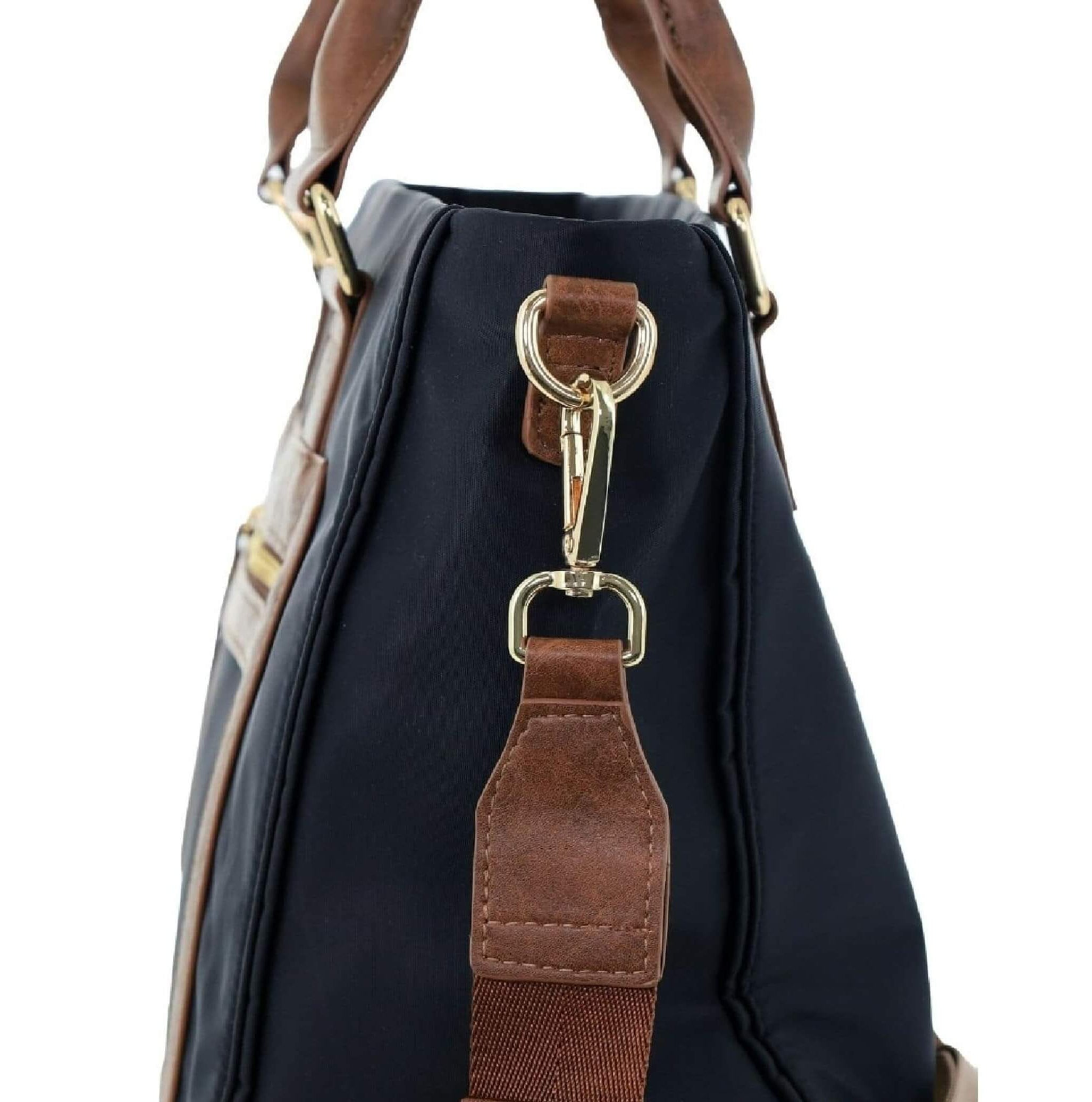 Pierre Cardin Nylon RFID Lightweight Mini Tote/Crossbody Bag In Black
