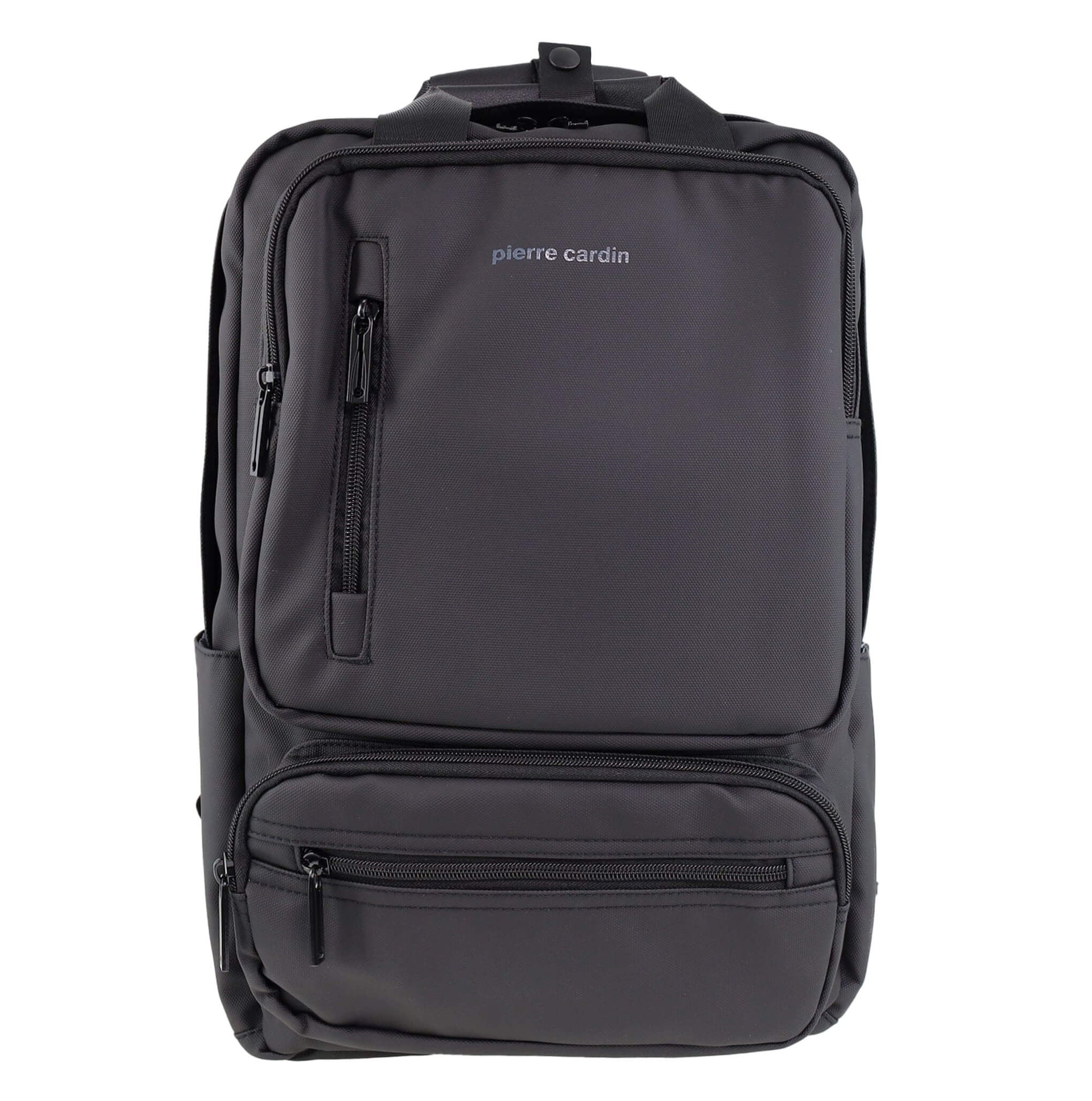 Pierre Cardin Men’s Nylon Work Travel Laptop Backpack In Black