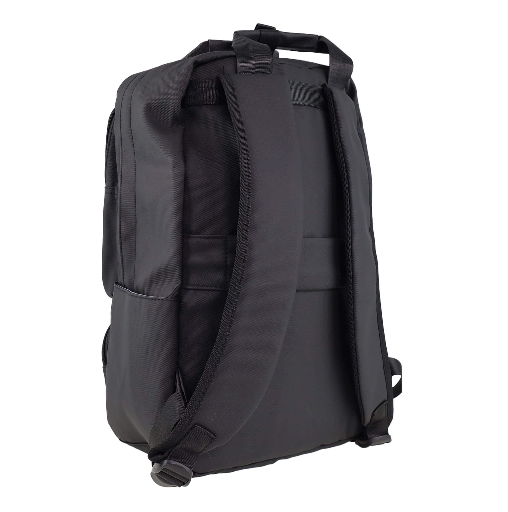 Pierre Cardin Men’s Nylon Work Travel Laptop Backpack In Black