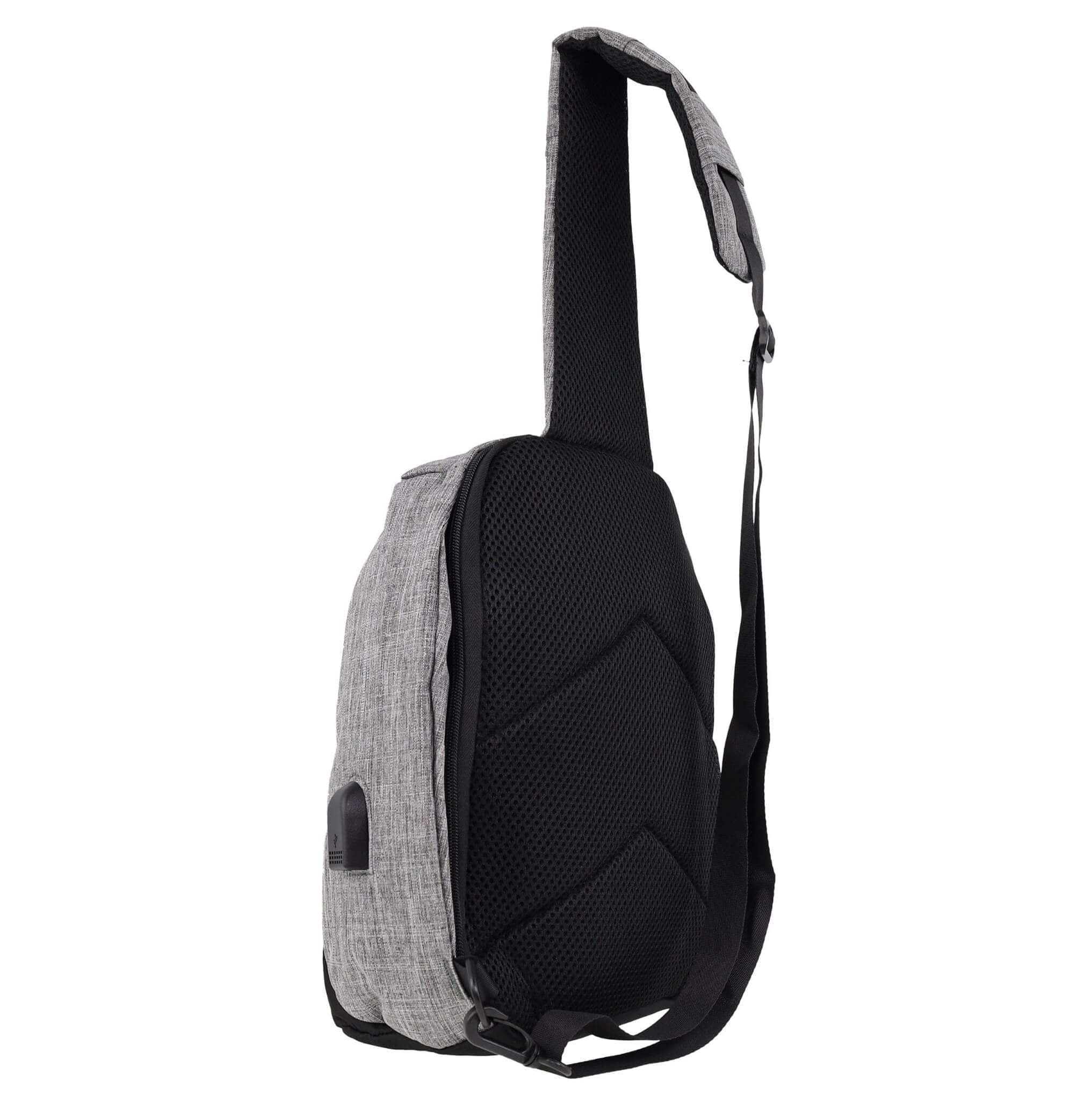 Pierre Cardin grey nylon men’s sling bag