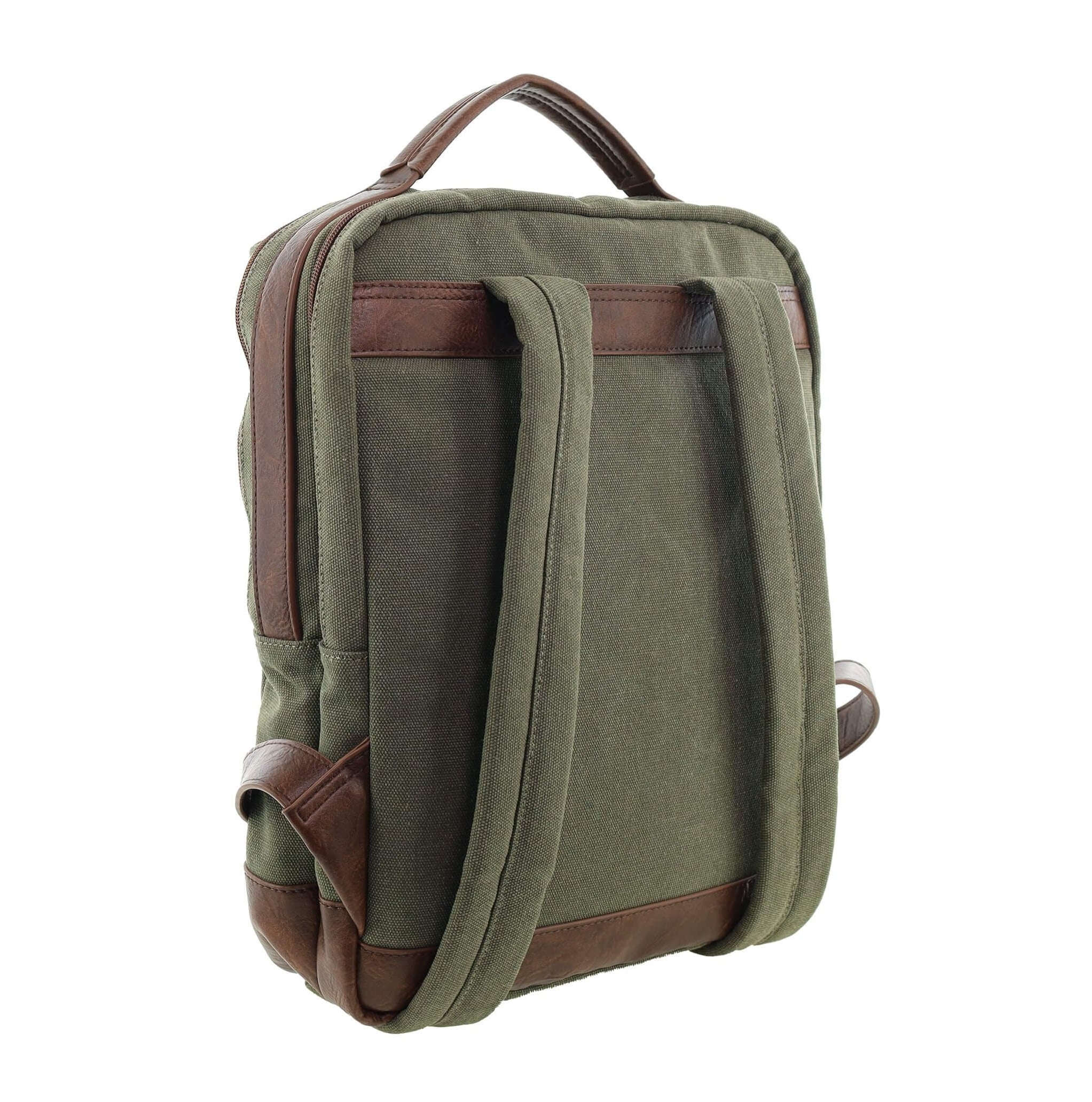 Pierre Cardin Canvas Backpack in Brown