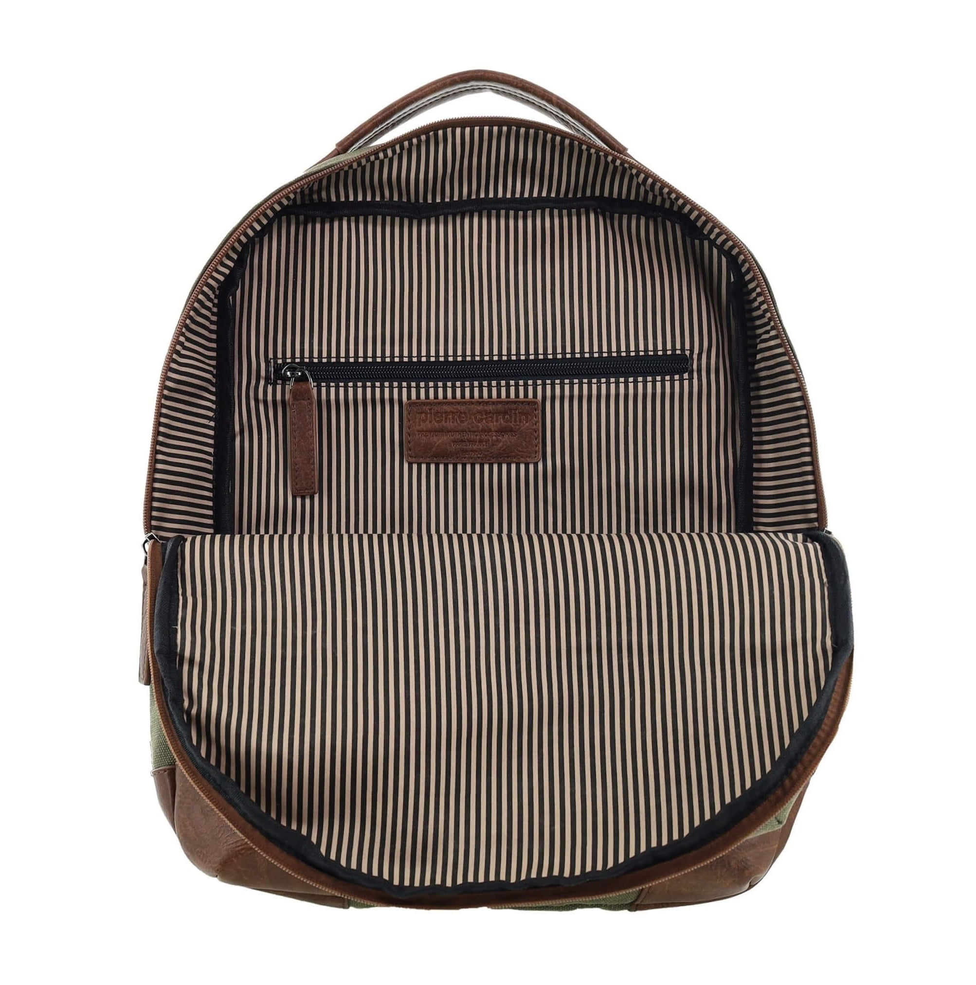 Pierre Cardin Canvas Backpack in Brown