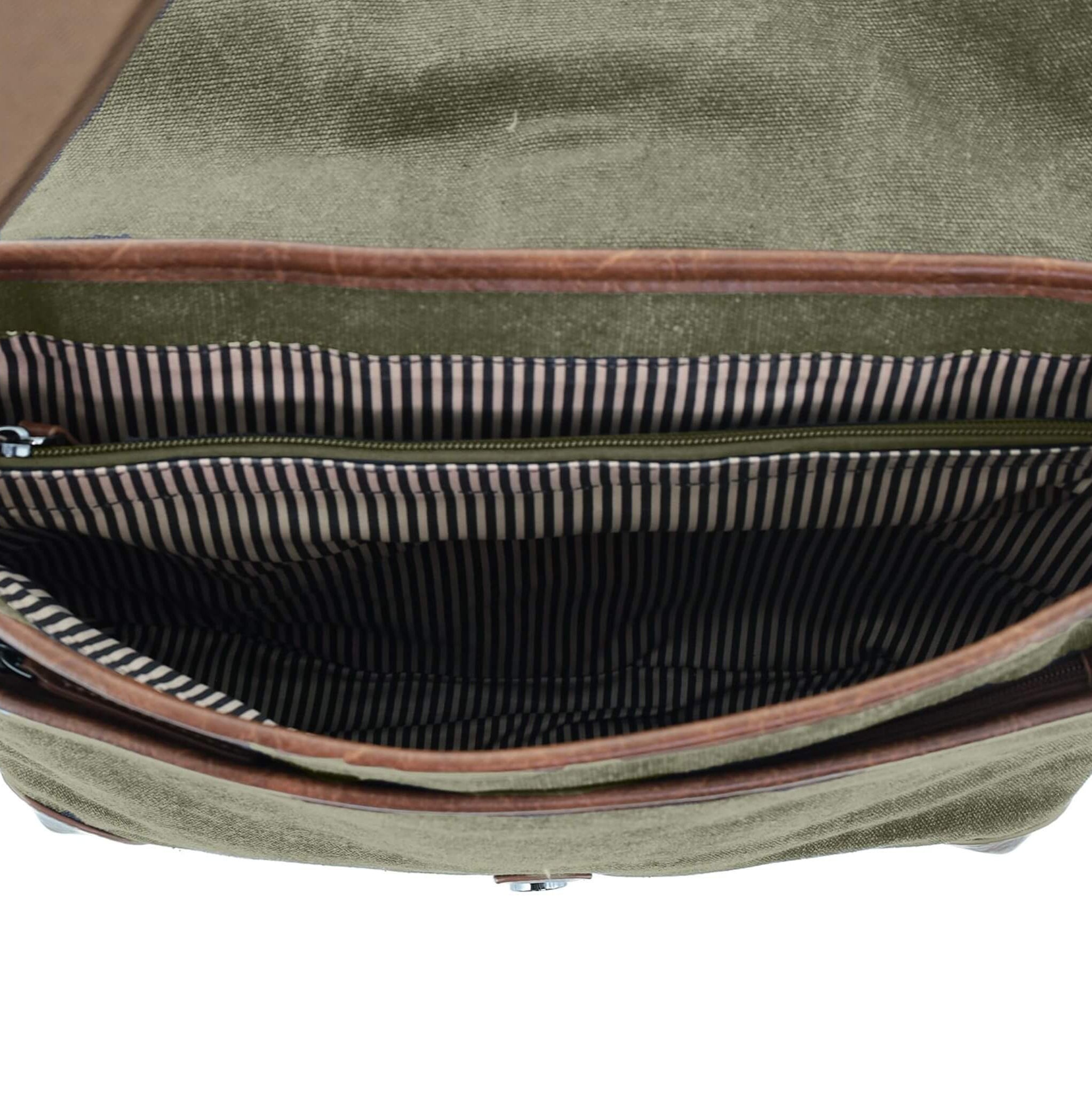 Pierre Cardin Canvas Messenger Bag in Brown