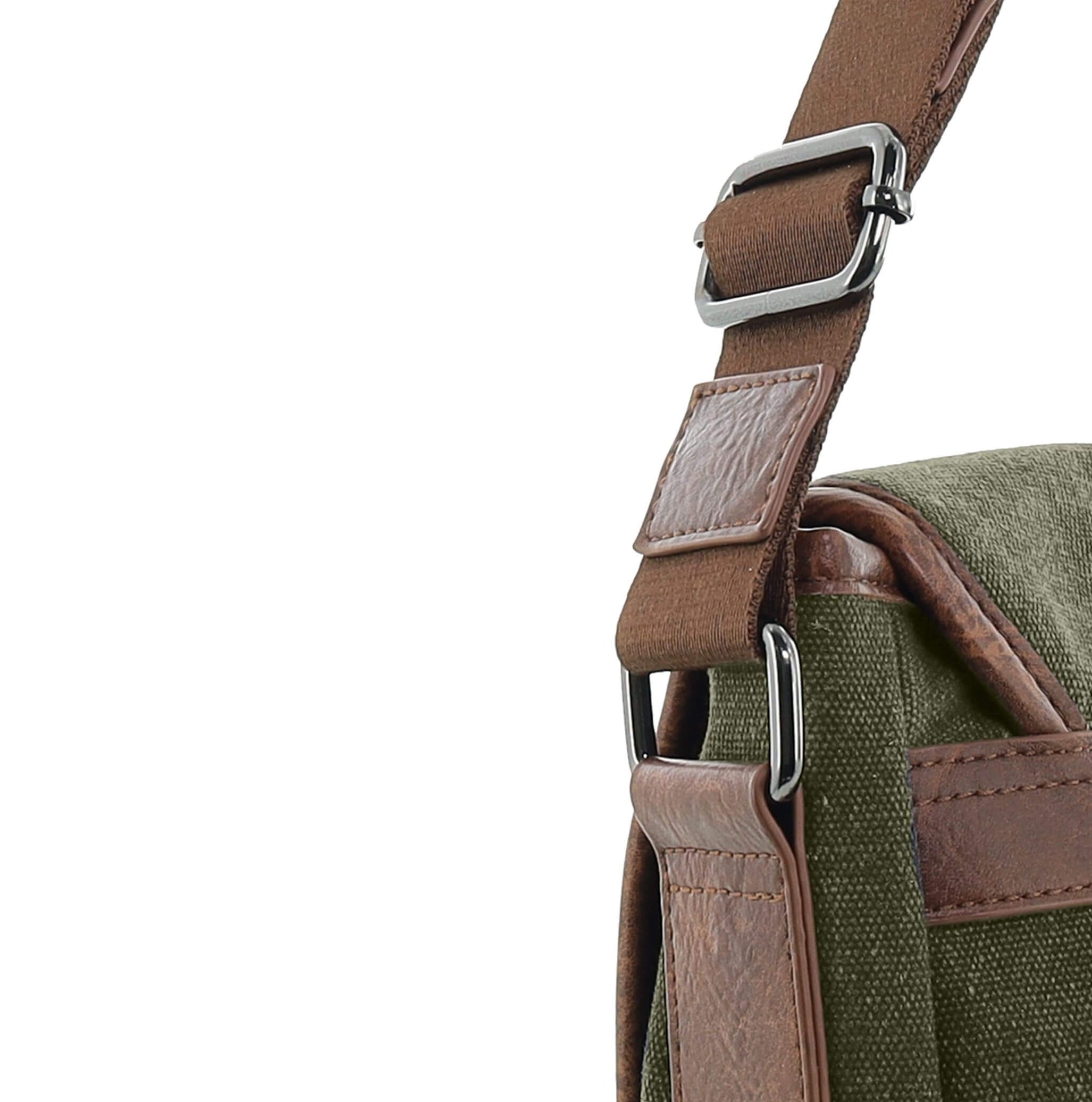 Pierre Cardin Canvas Messenger Bag in Brown